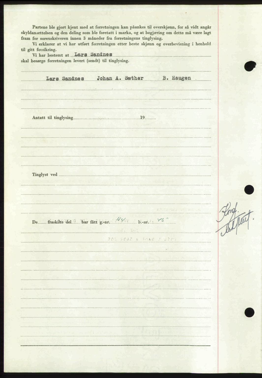 Nordmøre sorenskriveri, AV/SAT-A-4132/1/2/2Ca: Mortgage book no. A115, 1950-1950, Diary no: : 2514/1950