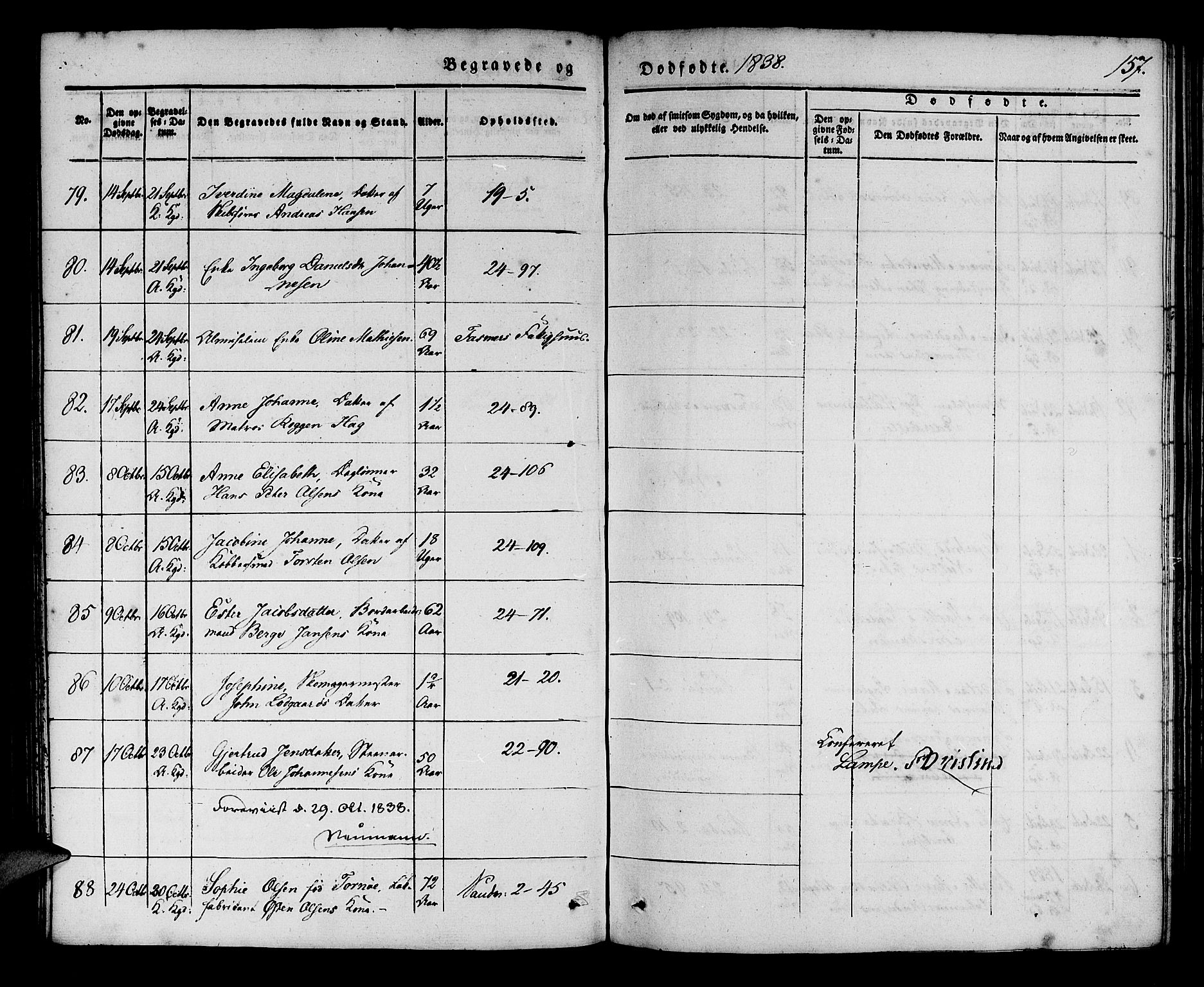 Korskirken sokneprestembete, AV/SAB-A-76101/H/Haa/L0043: Parish register (official) no. E 1, 1834-1848, p. 157