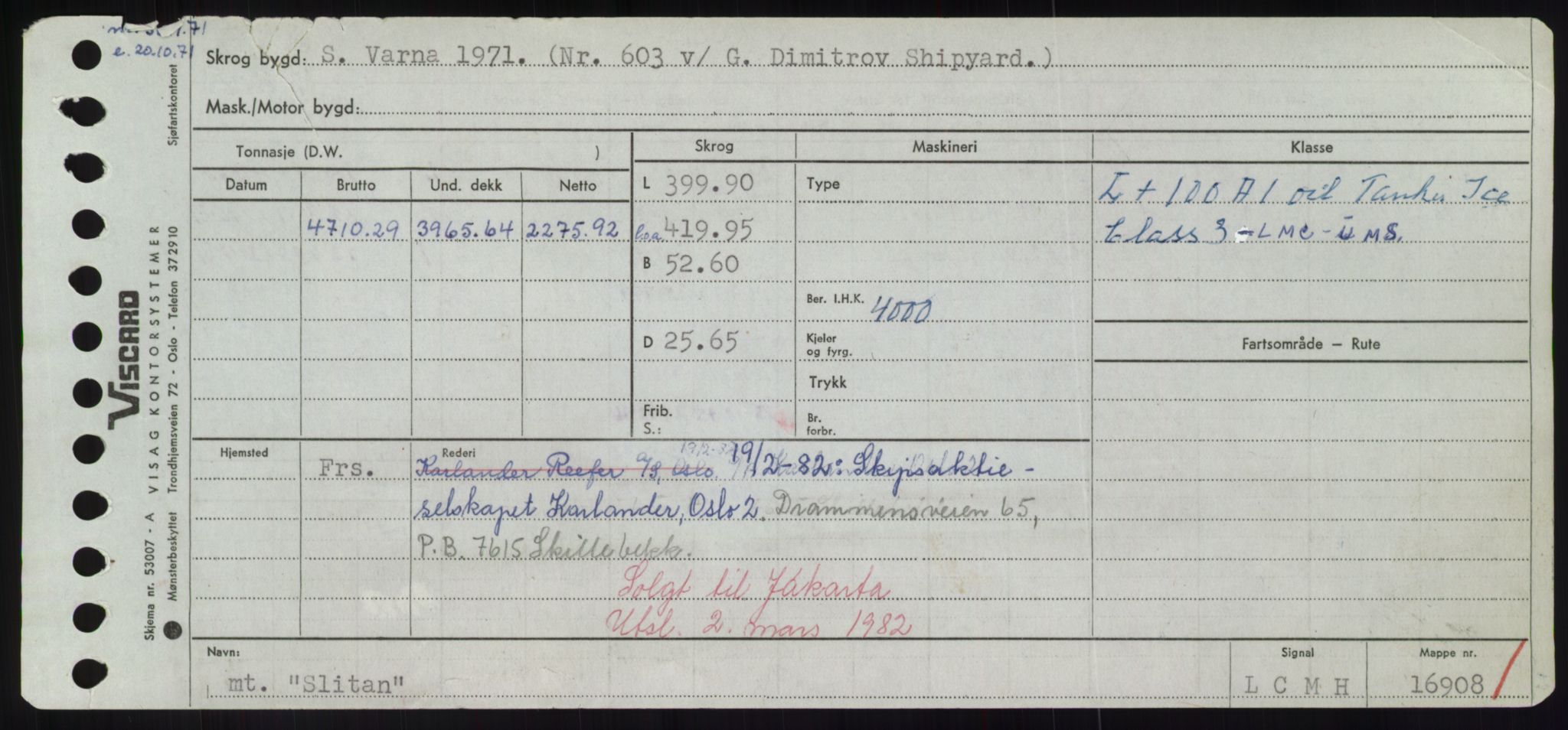 Sjøfartsdirektoratet med forløpere, Skipsmålingen, RA/S-1627/H/Hd/L0034: Fartøy, Sk-Slå, p. 495