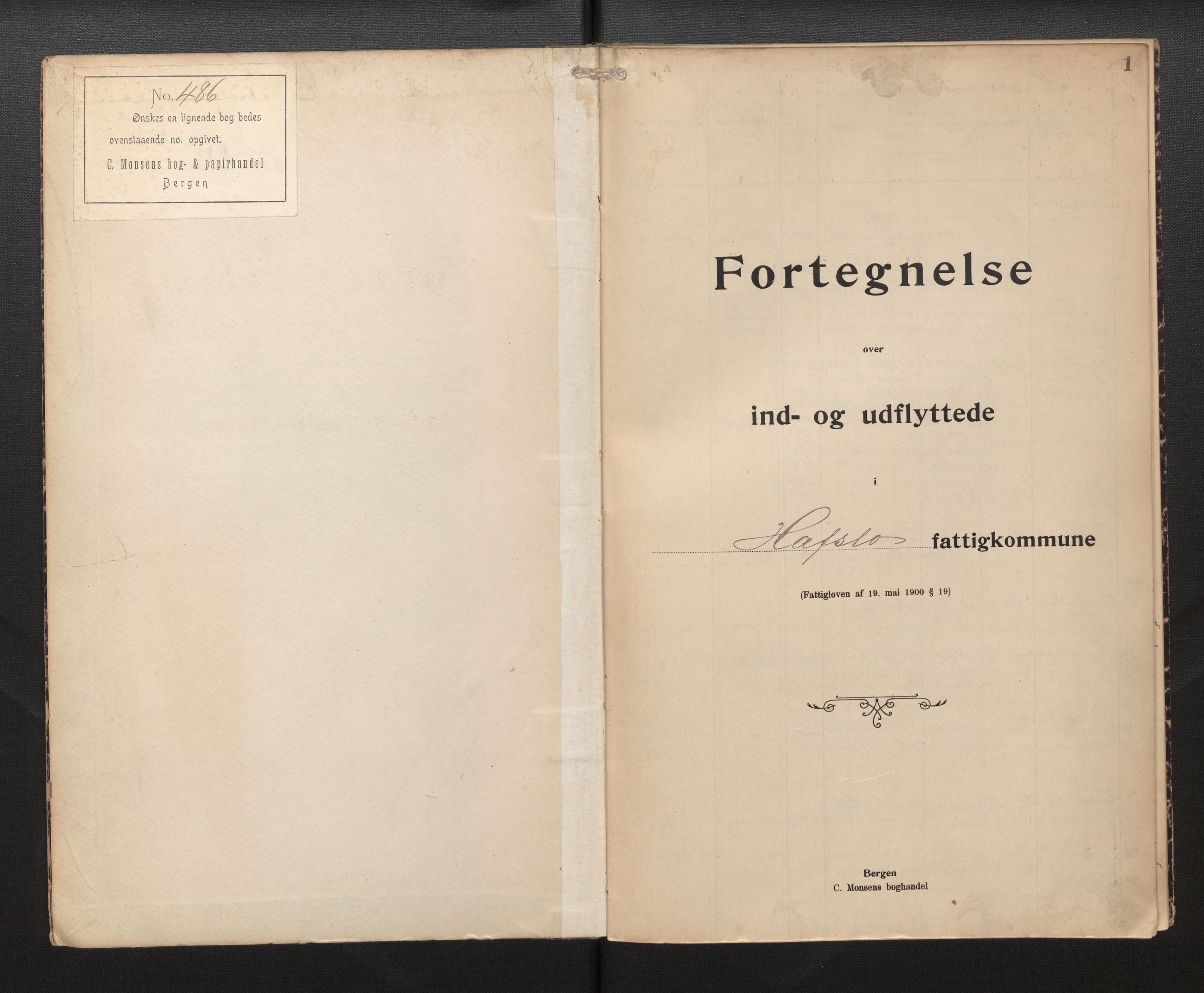 Lensmannen i Hafslo, AV/SAB-A-28001/0020/L0001: Protokoll over inn- og utflytte, 1901-1913