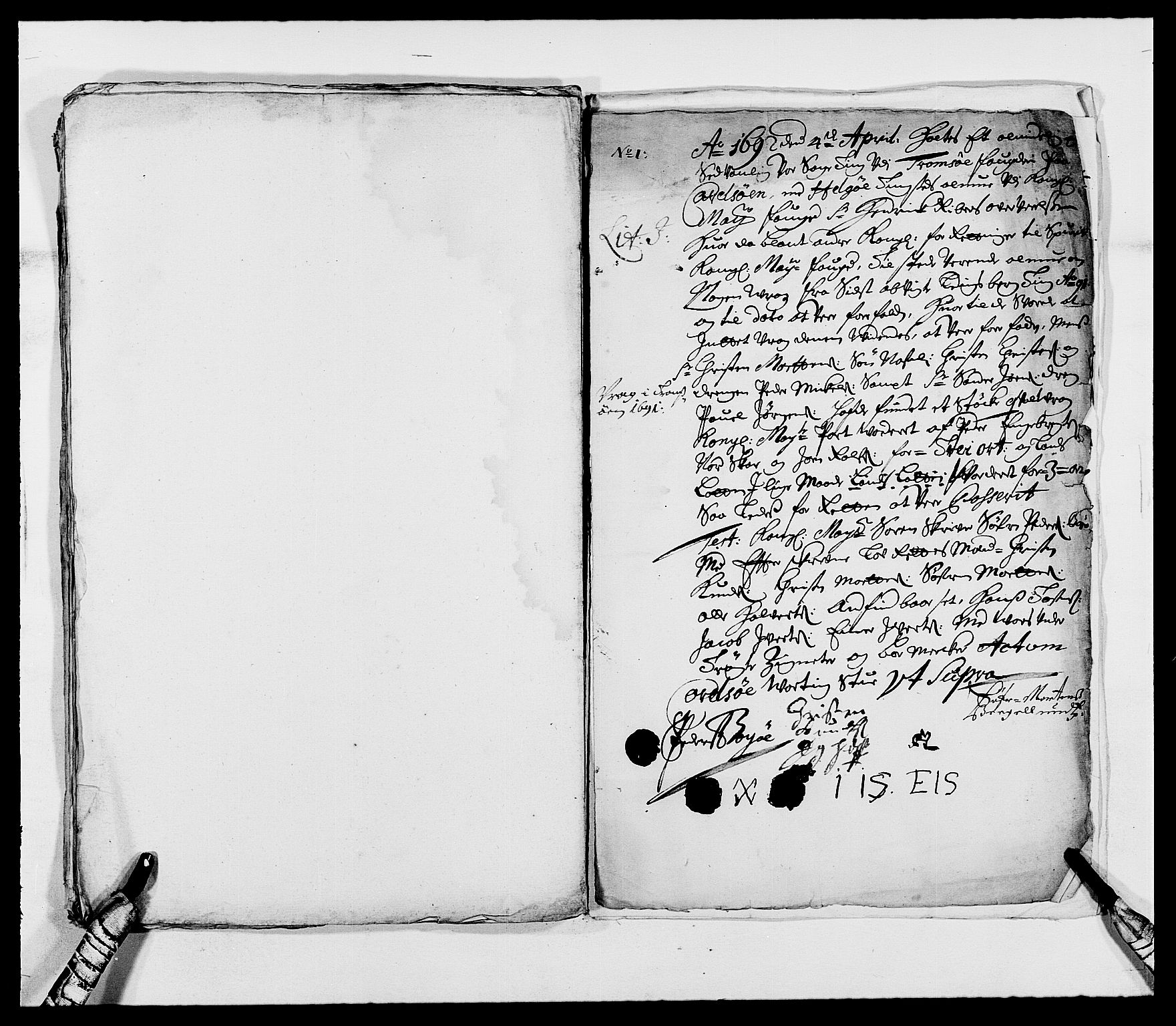 Rentekammeret inntil 1814, Reviderte regnskaper, Fogderegnskap, RA/EA-4092/R68/L4751: Fogderegnskap Senja og Troms, 1690-1693, p. 128