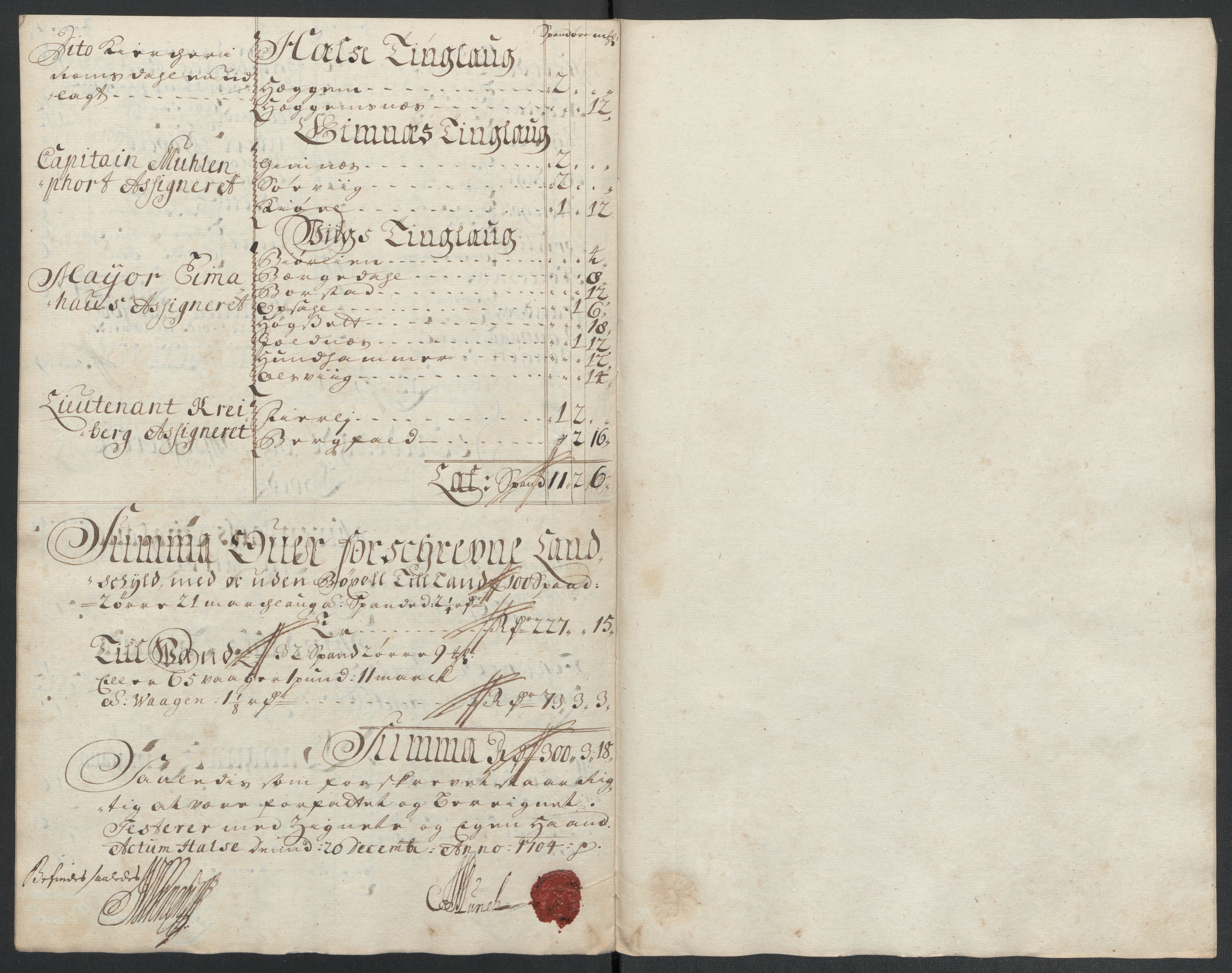 Rentekammeret inntil 1814, Reviderte regnskaper, Fogderegnskap, RA/EA-4092/R56/L3740: Fogderegnskap Nordmøre, 1703-1704, p. 284