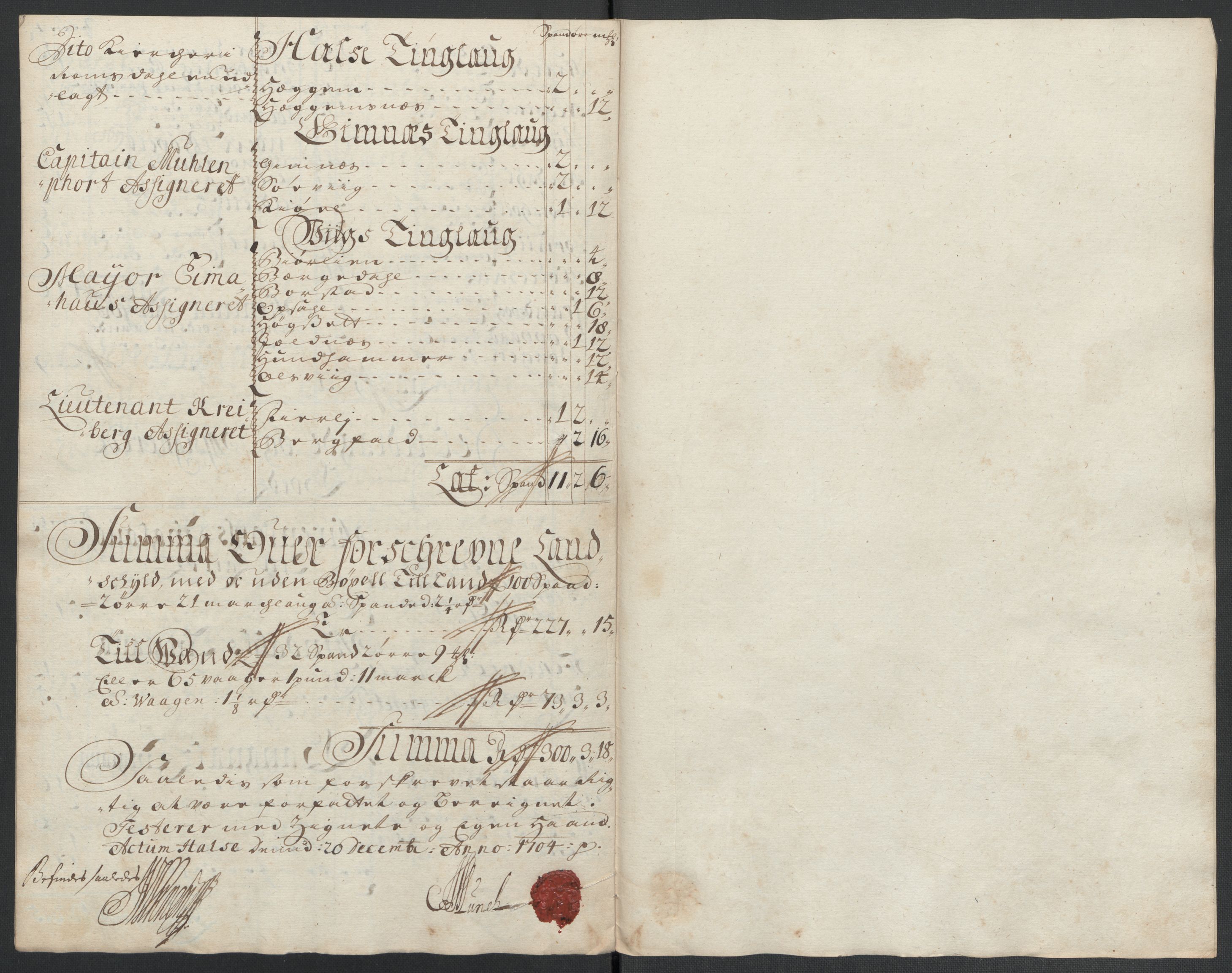 Rentekammeret inntil 1814, Reviderte regnskaper, Fogderegnskap, AV/RA-EA-4092/R56/L3740: Fogderegnskap Nordmøre, 1703-1704, p. 284