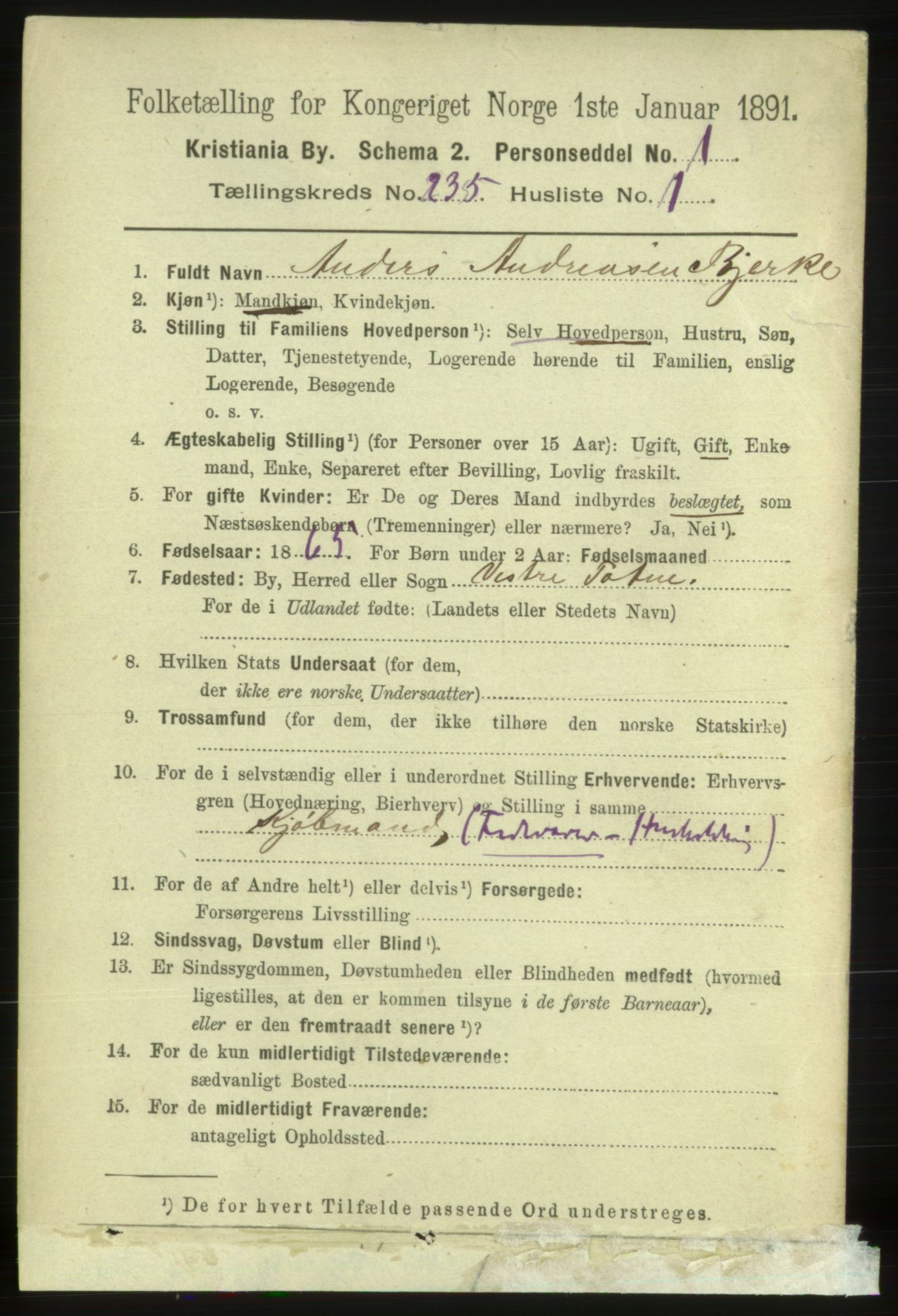 RA, 1891 census for 0301 Kristiania, 1891, p. 143777