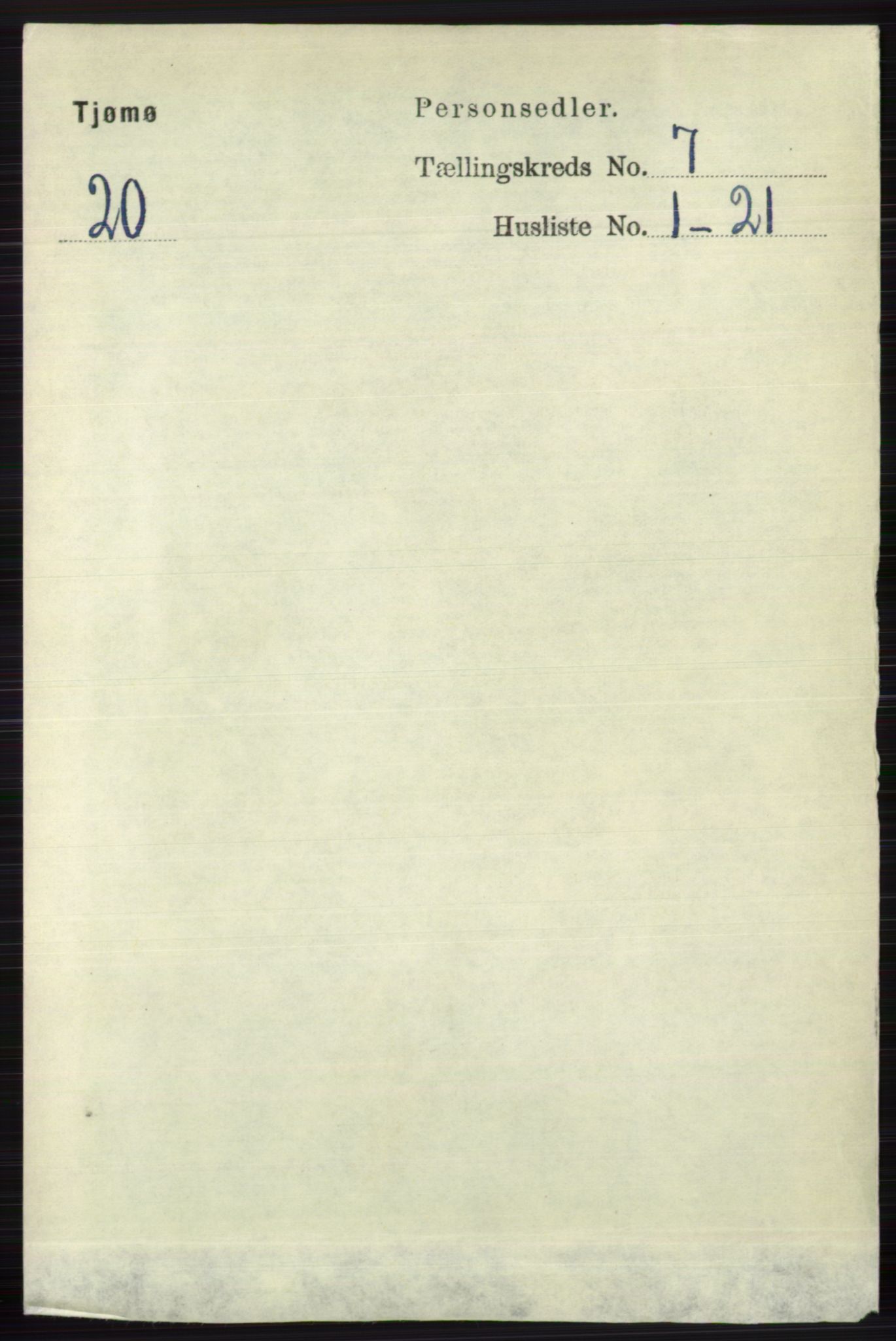 RA, 1891 census for 0723 Tjøme, 1891, p. 2459