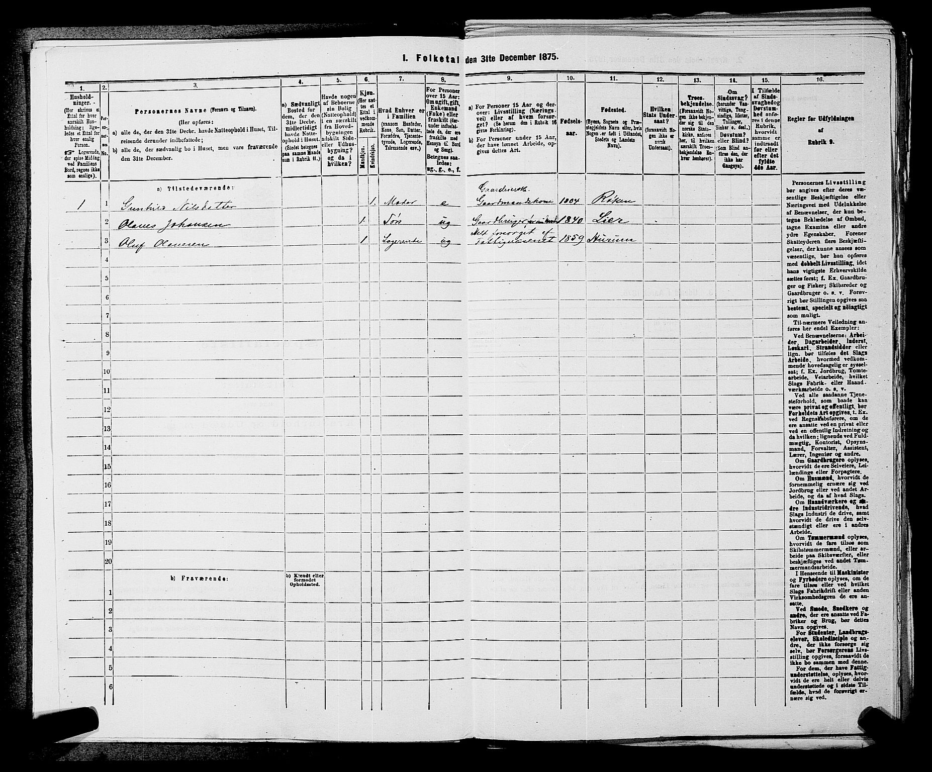 SAKO, 1875 census for 0627P Røyken, 1875, p. 46