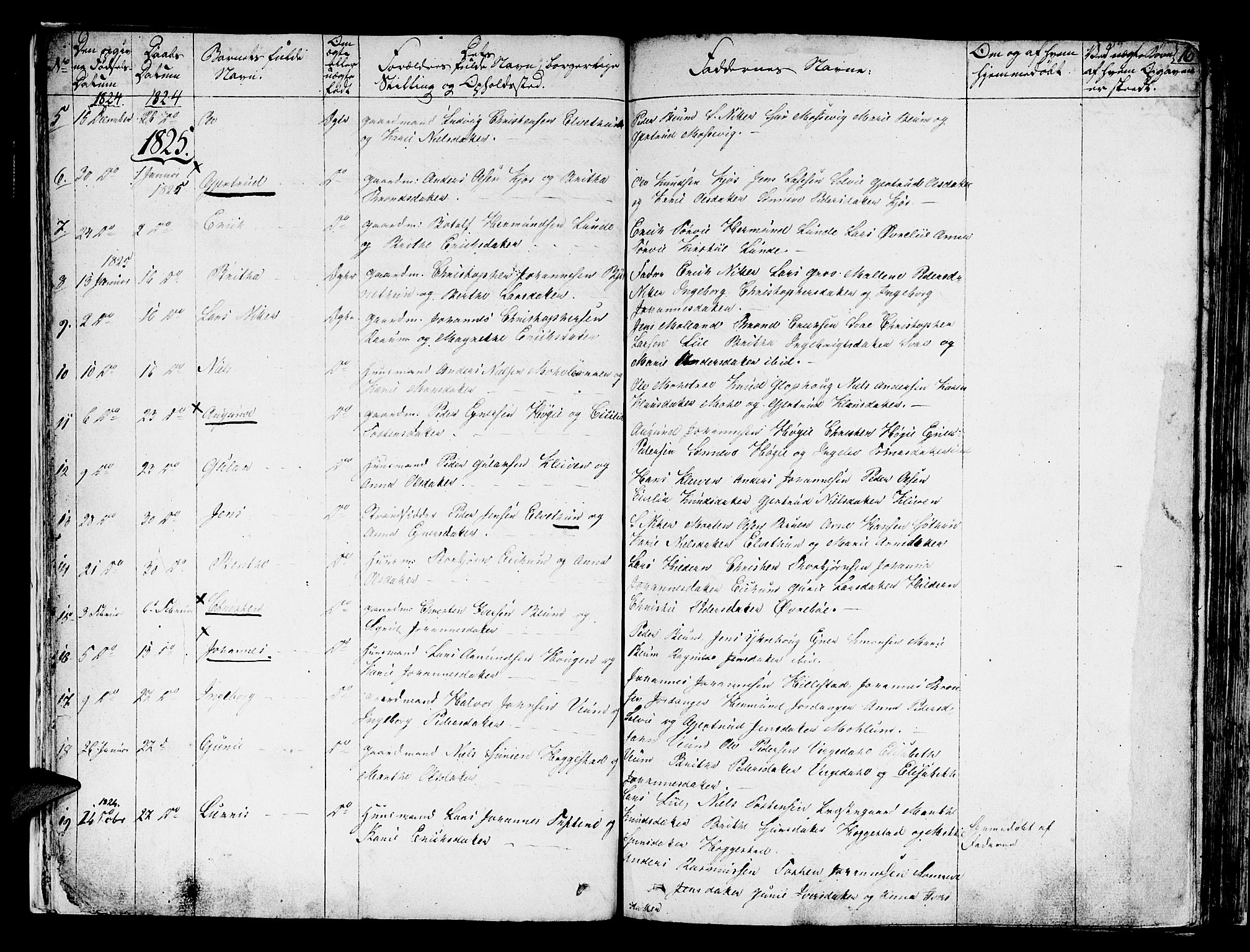 Hafslo sokneprestembete, SAB/A-80301/H/Haa/Haaa/L0004: Parish register (official) no. A 4, 1821-1834, p. 16