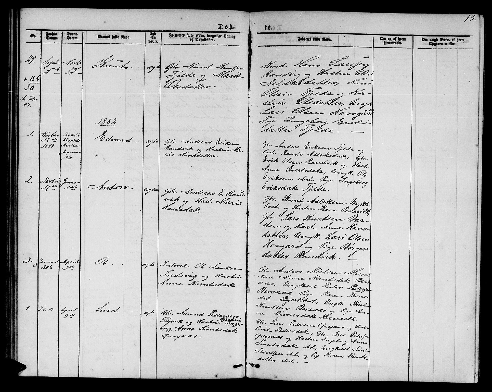 Ministerialprotokoller, klokkerbøker og fødselsregistre - Møre og Romsdal, SAT/A-1454/551/L0630: Parish register (copy) no. 551C02, 1867-1885, p. 53