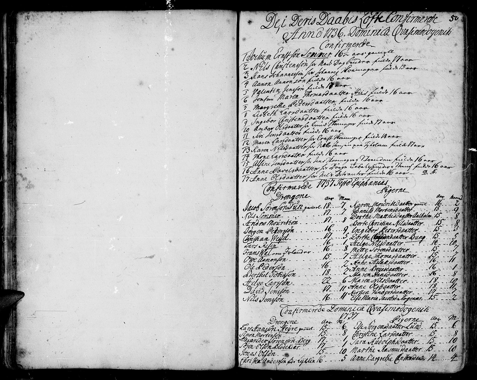 Arendal sokneprestkontor, Trefoldighet, SAK/1111-0040/F/Fa/L0001: Parish register (official) no. A 1, 1703-1815, p. 50