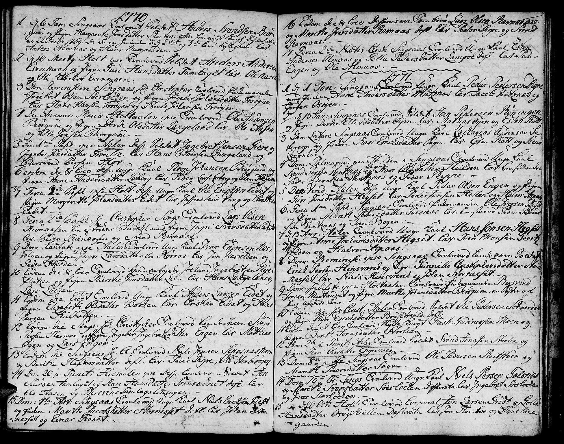 Ministerialprotokoller, klokkerbøker og fødselsregistre - Sør-Trøndelag, SAT/A-1456/685/L0952: Parish register (official) no. 685A01, 1745-1804, p. 110
