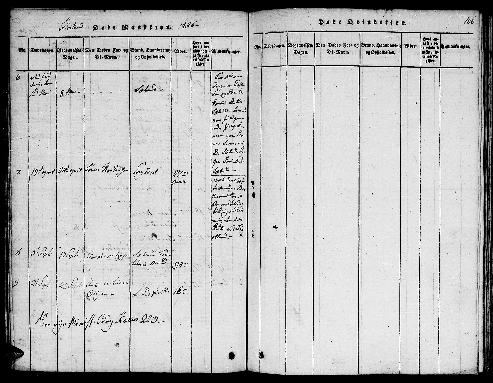 Hægebostad sokneprestkontor, AV/SAK-1111-0024/F/Fa/Faa/L0002: Parish register (official) no. A 2 /3, 1816-1825, p. 166