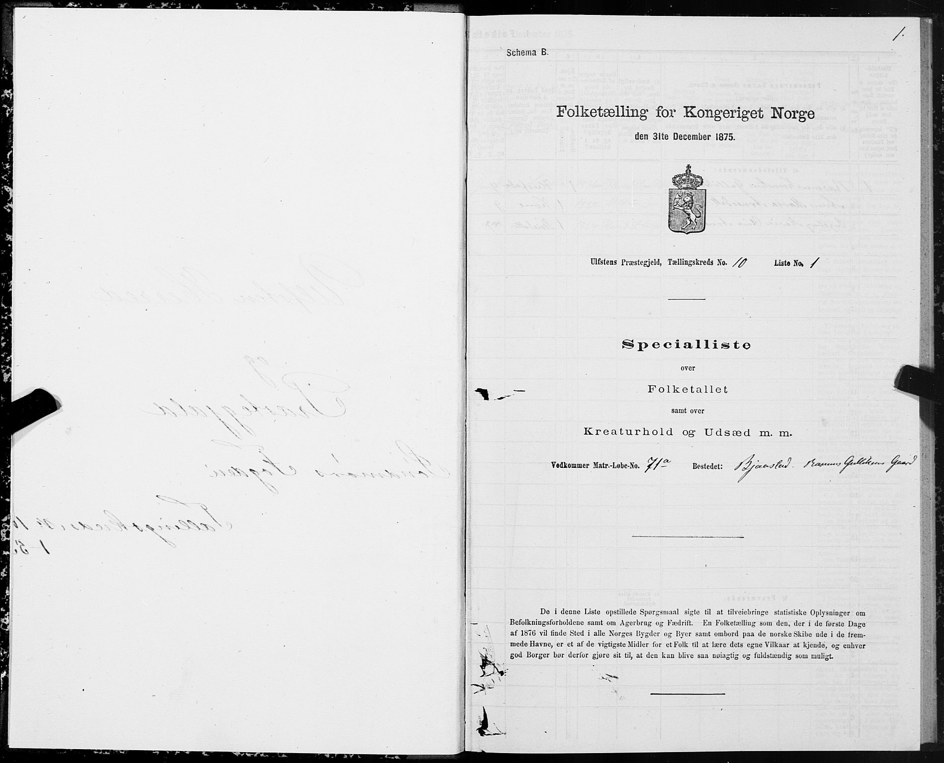 SAT, 1875 census for 1516P Ulstein, 1875, p. 4001