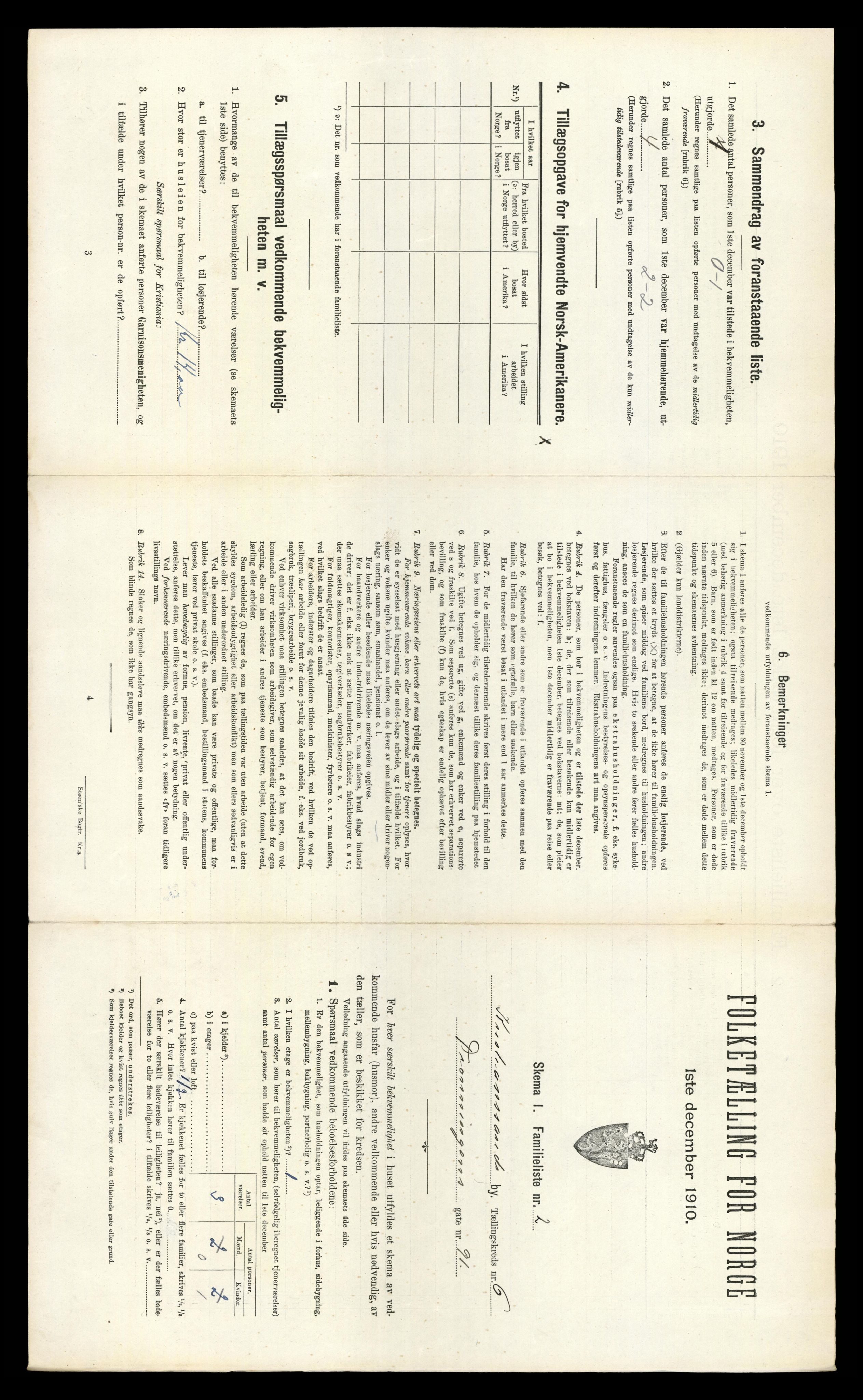 RA, 1910 census for Kristiansand, 1910, p. 1520