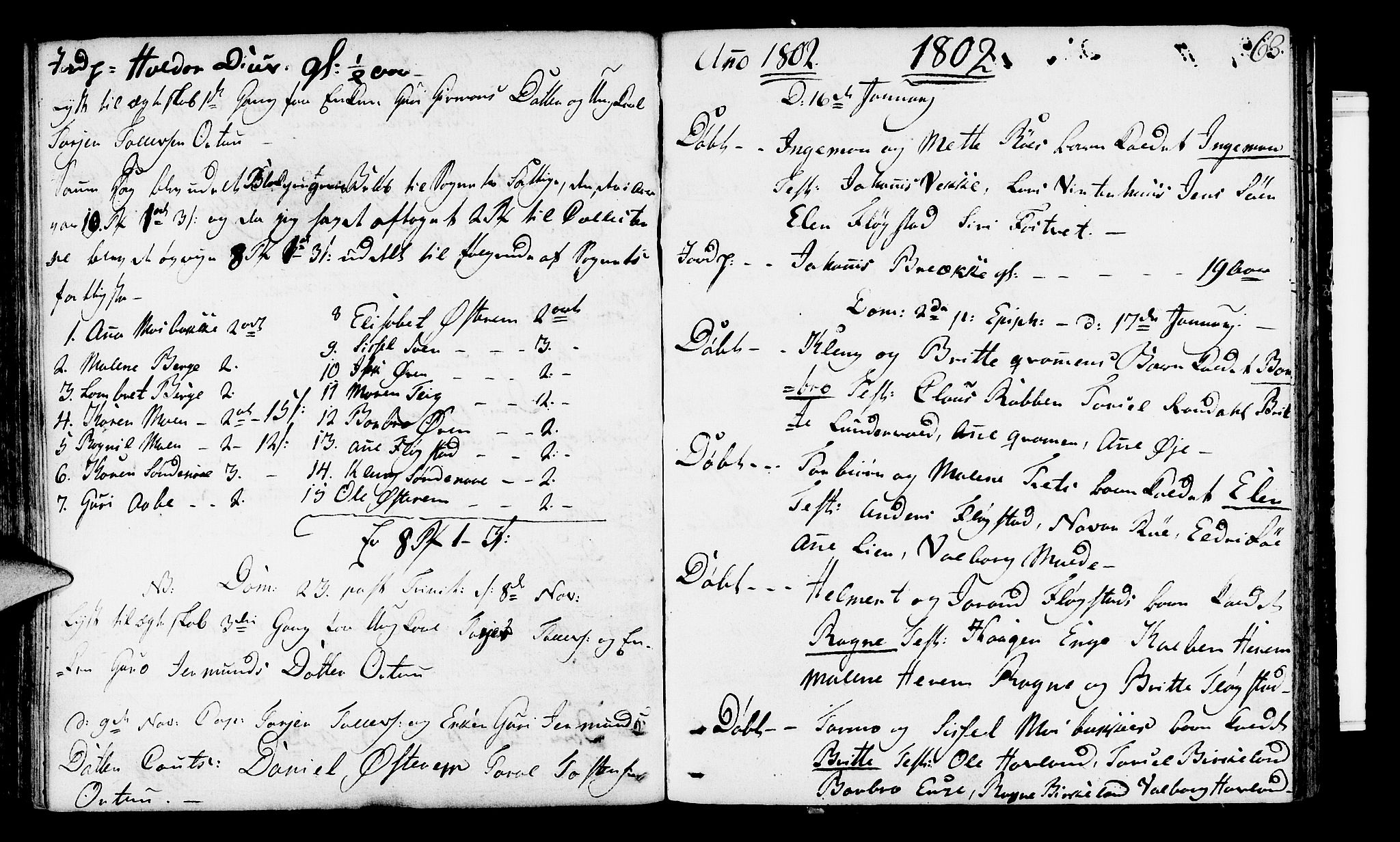 Suldal sokneprestkontor, SAST/A-101845/01/IV/L0002: Parish register (official) no. A 2, 1780-1808, p. 63