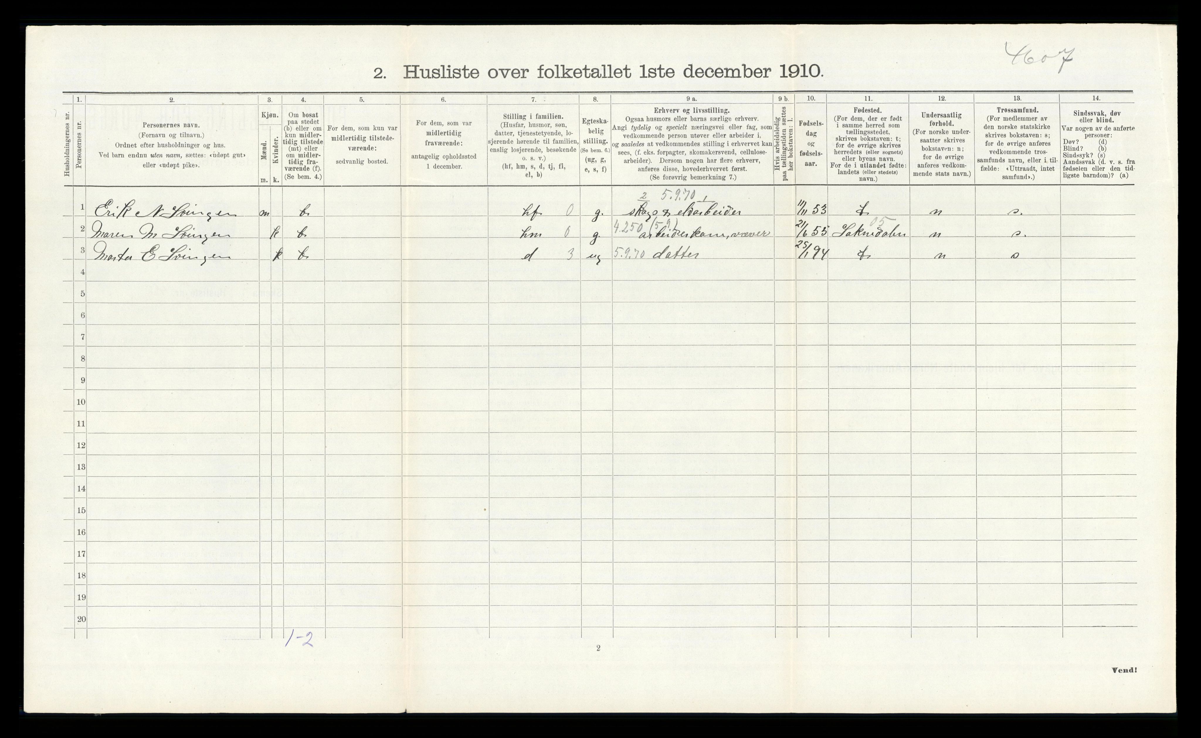 RA, 1910 census for Ådal, 1910, p. 264