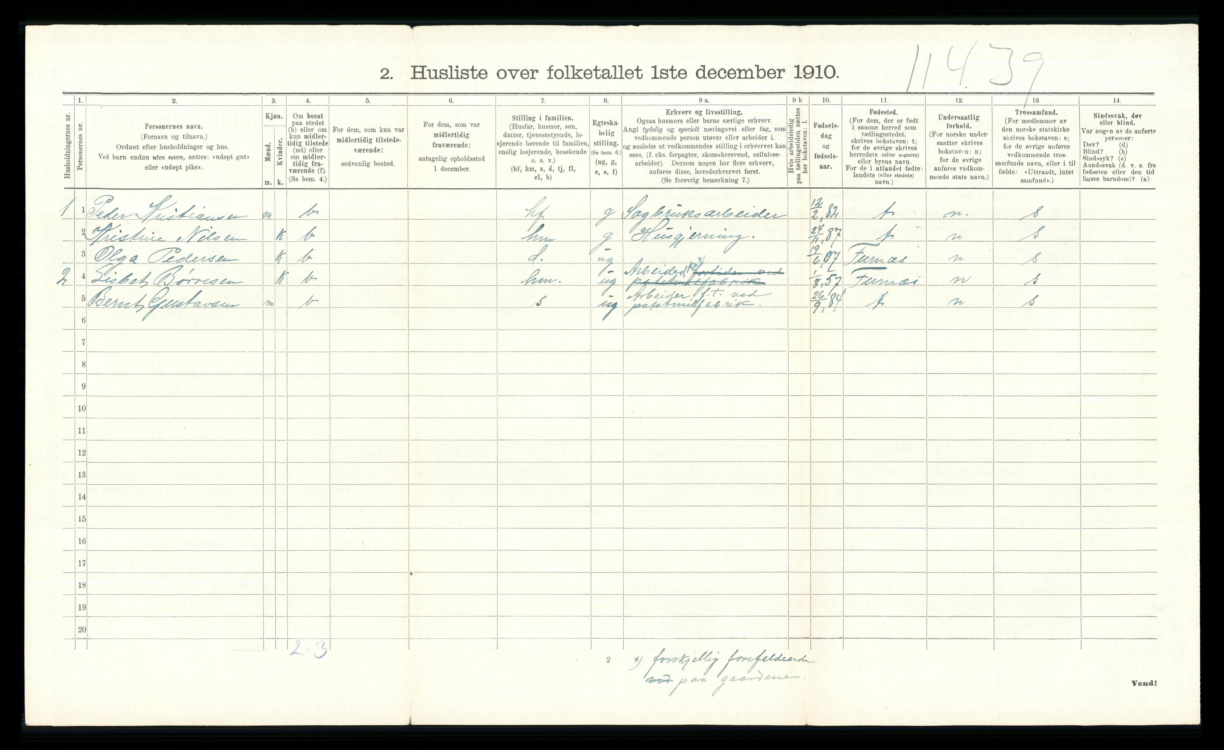 RA, 1910 census for Ringsaker, 1910, p. 3634