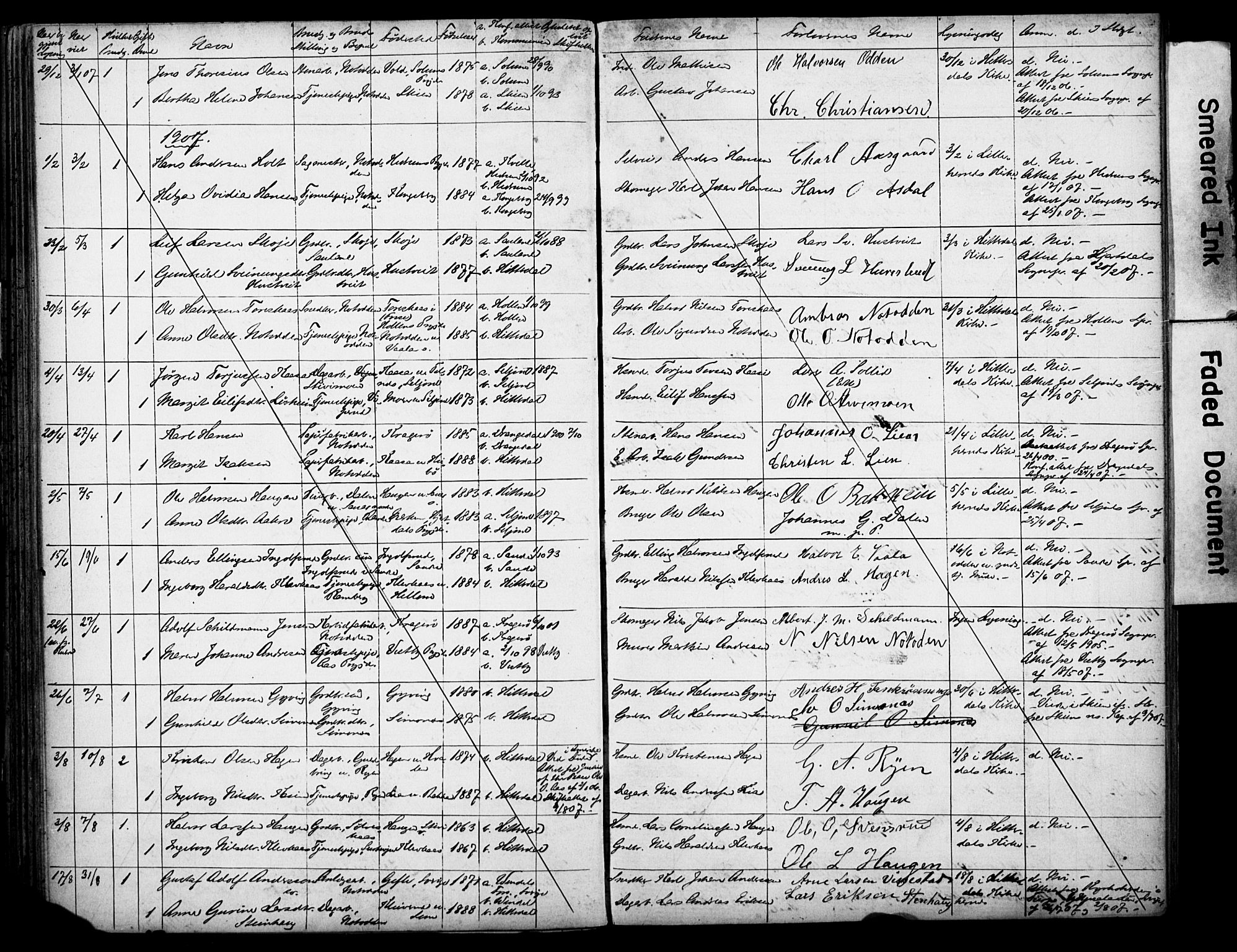 Heddal kirkebøker, AV/SAKO-A-268/H/Ha/L0001: Banns register no. 1, 1865-1918