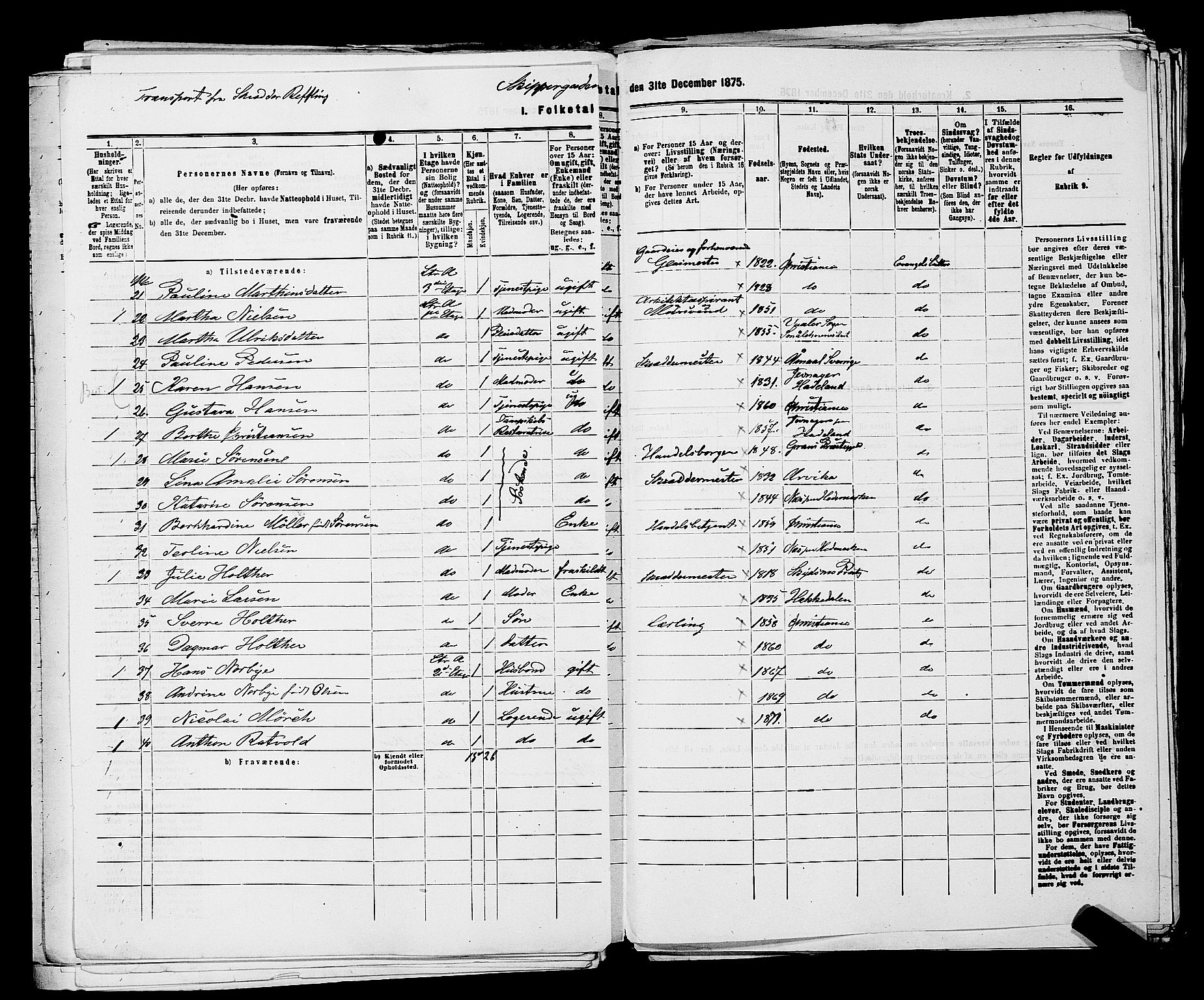 RA, 1875 census for 0301 Kristiania, 1875, p. 434