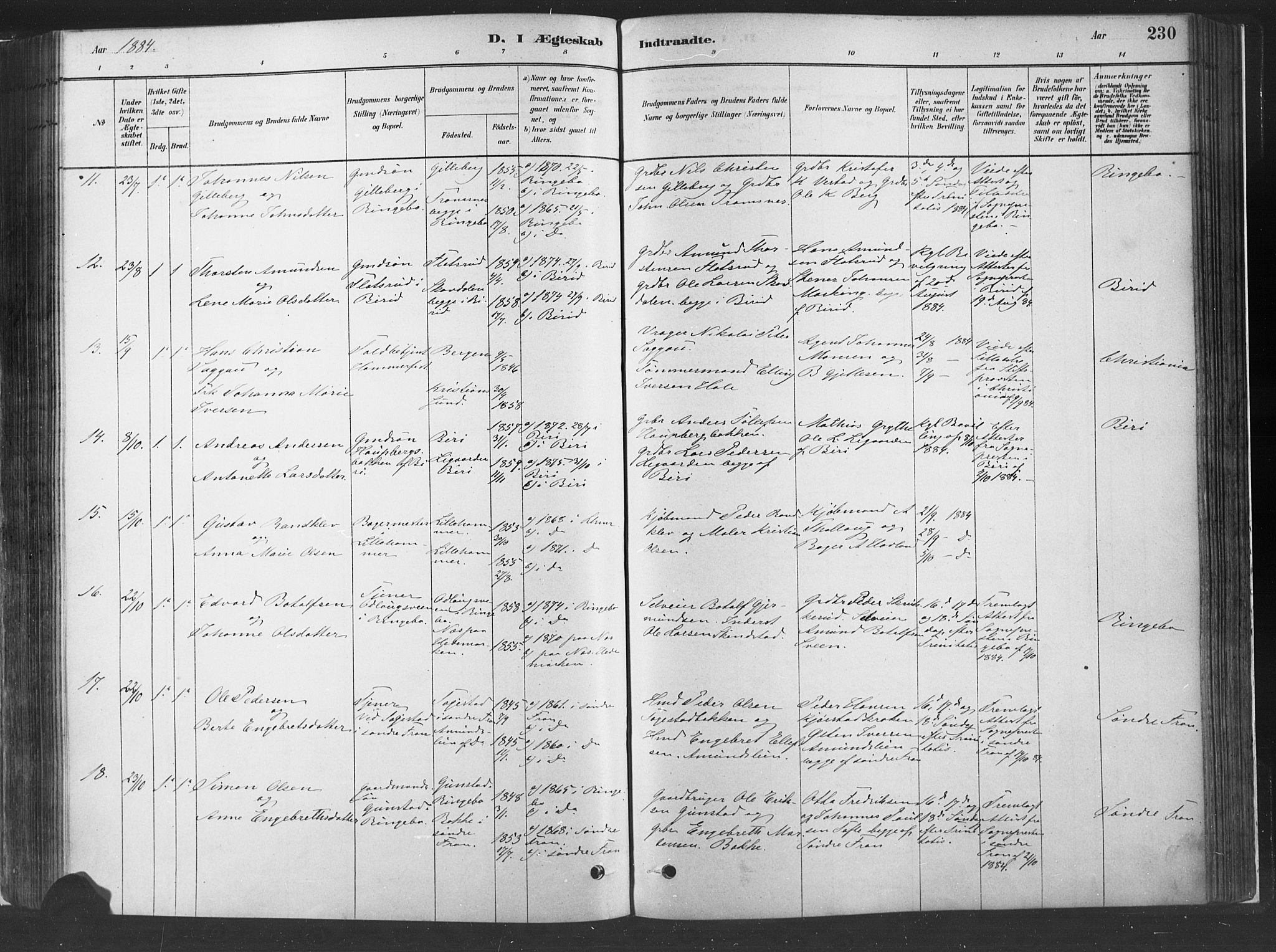 Fåberg prestekontor, SAH/PREST-086/H/Ha/Haa/L0010: Parish register (official) no. 10, 1879-1900, p. 230