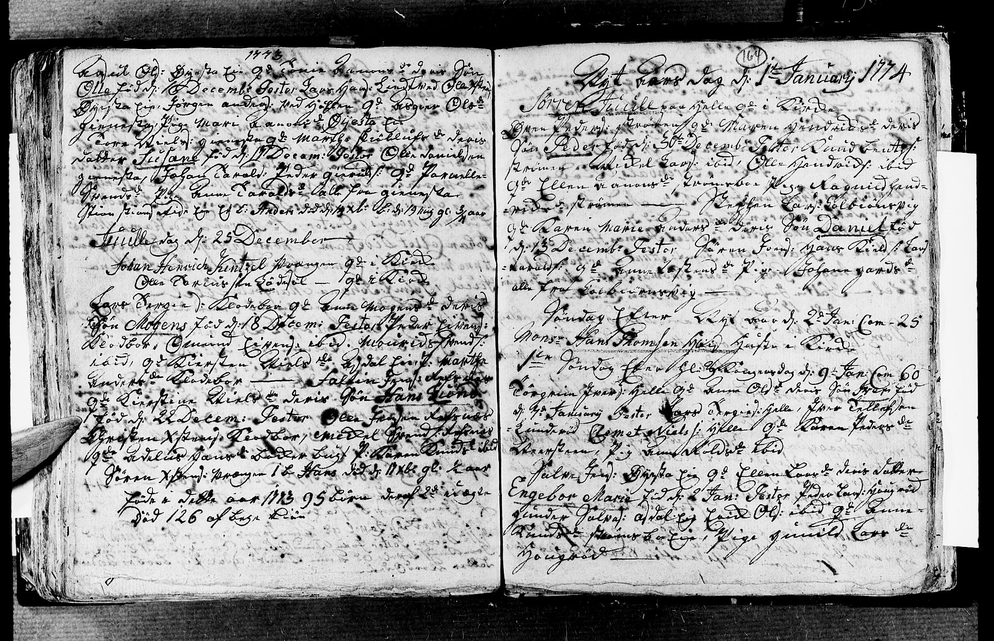 Øyestad sokneprestkontor, SAK/1111-0049/F/Fa/L0006: Parish register (official) no. A 6, 1758-1776, p. 164