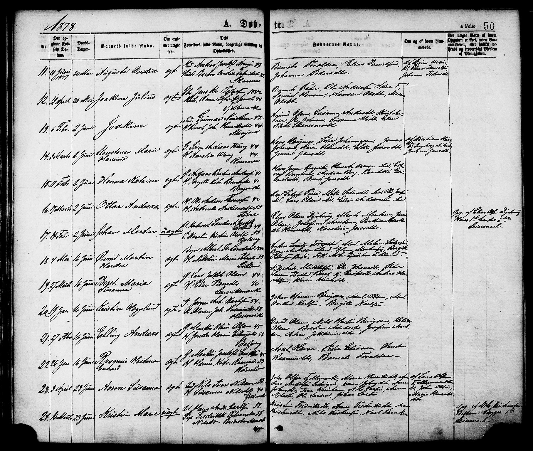 Ministerialprotokoller, klokkerbøker og fødselsregistre - Nordland, AV/SAT-A-1459/863/L0897: Parish register (official) no. 863A09, 1872-1886, p. 50