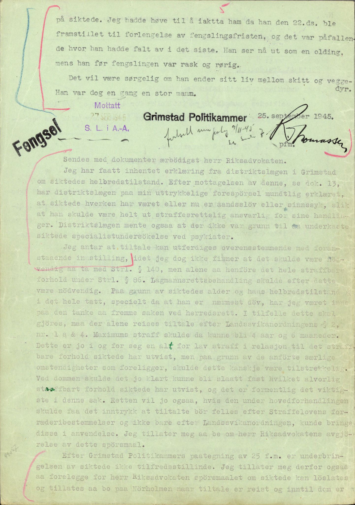 Landssvikarkivet, Arendal politikammer, AV/RA-S-3138-25/D/Dc, 1945-1951, p. 13