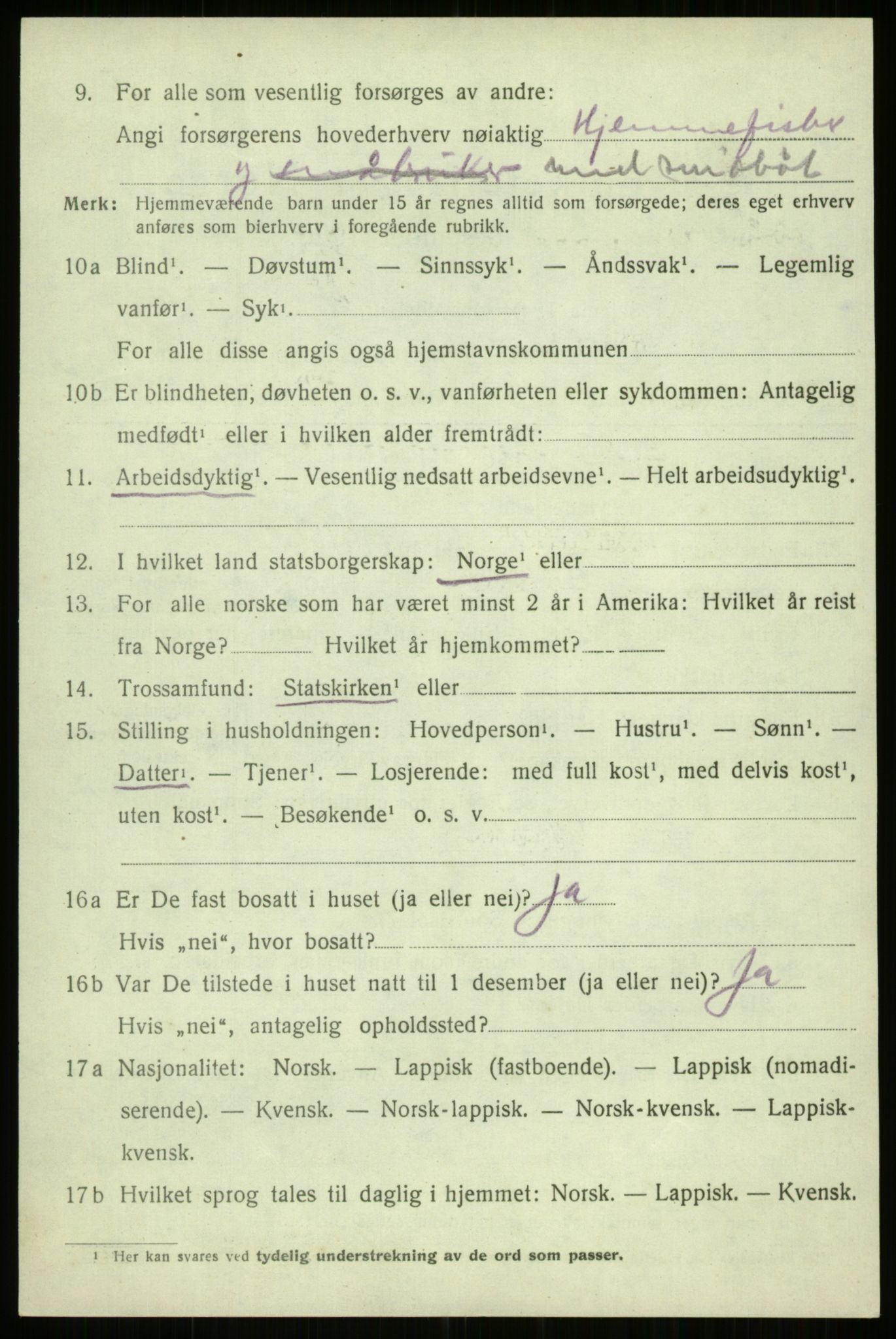 SATØ, 1920 census for Trondenes, 1920, p. 12226