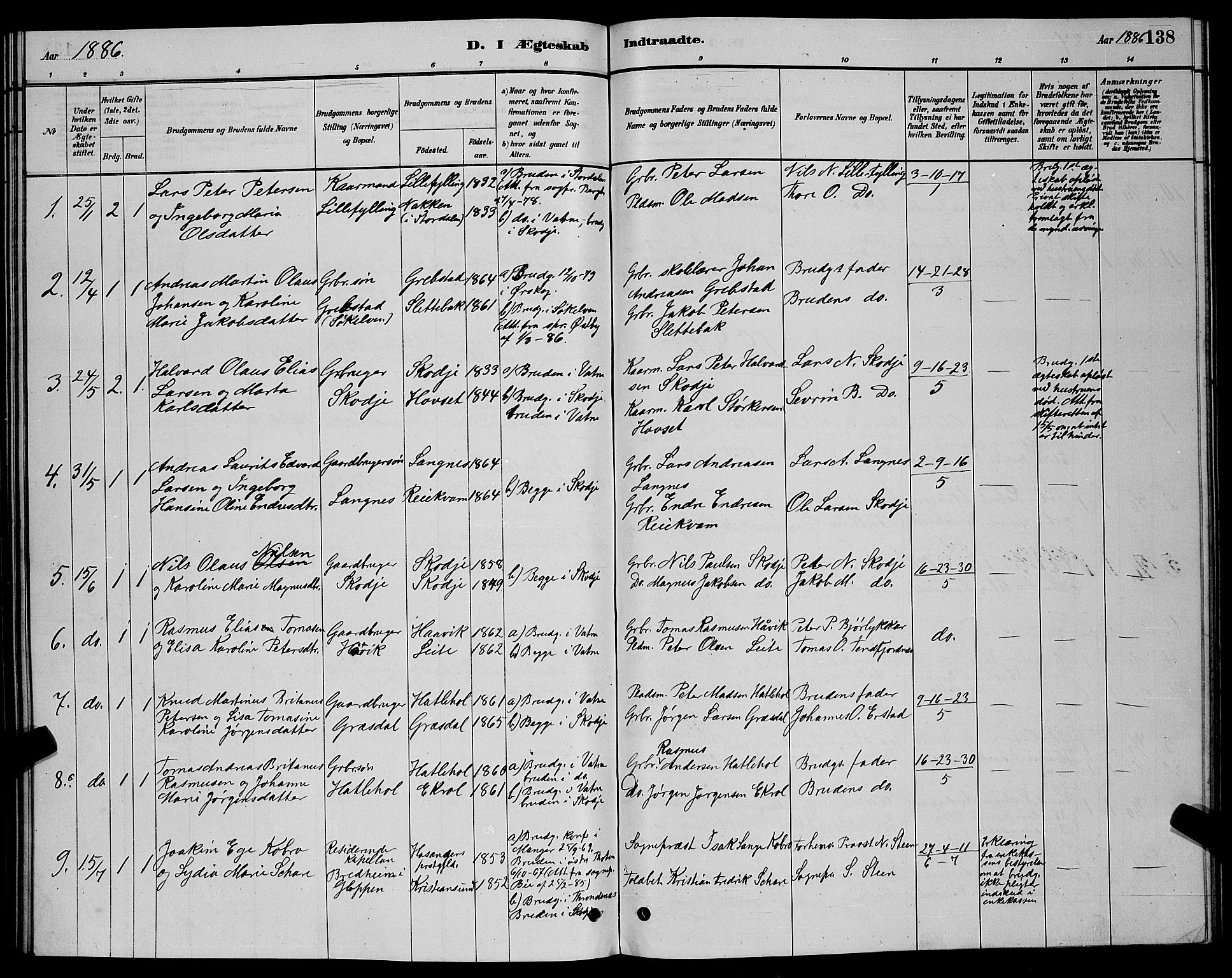 Ministerialprotokoller, klokkerbøker og fødselsregistre - Møre og Romsdal, AV/SAT-A-1454/524/L0365: Parish register (copy) no. 524C06, 1880-1899, p. 138