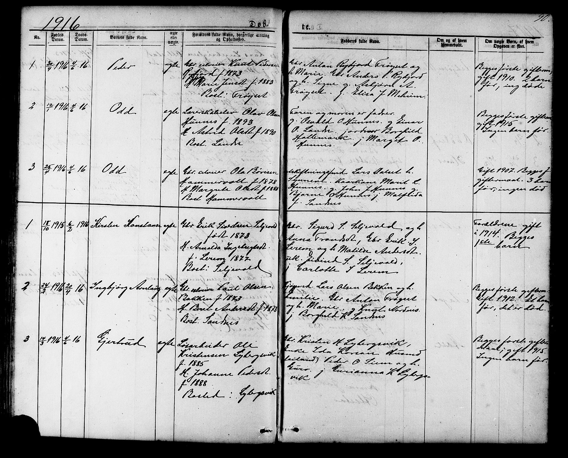 Ministerialprotokoller, klokkerbøker og fødselsregistre - Møre og Romsdal, SAT/A-1454/548/L0614: Parish register (copy) no. 548C02, 1867-1917, p. 90