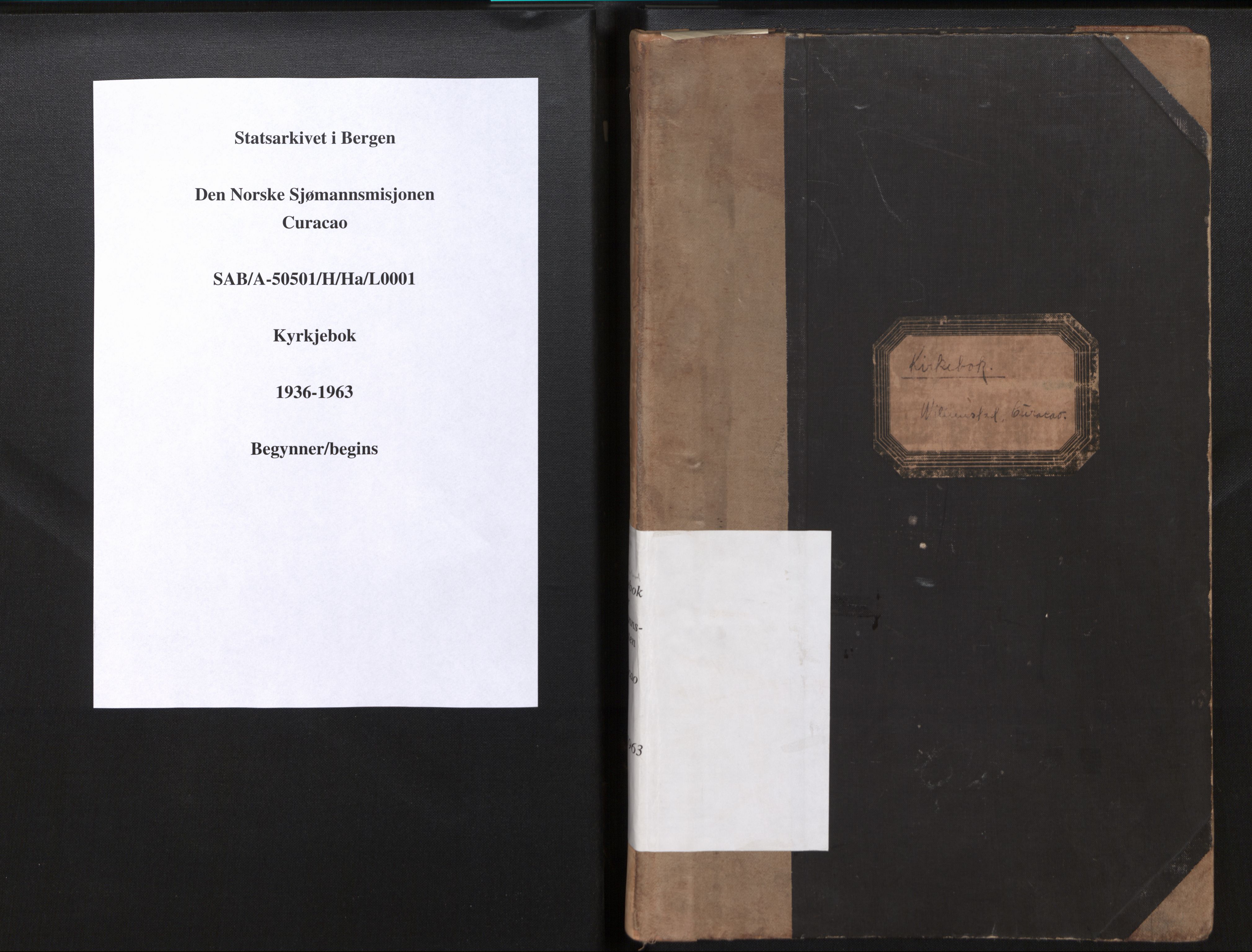 Den norske sjømannsmisjon i utlandet/Curacao, AV/SAB-SAB/PA-0121/H/Ha/L0001: Parish register (official) no. A 1, 1936-1963