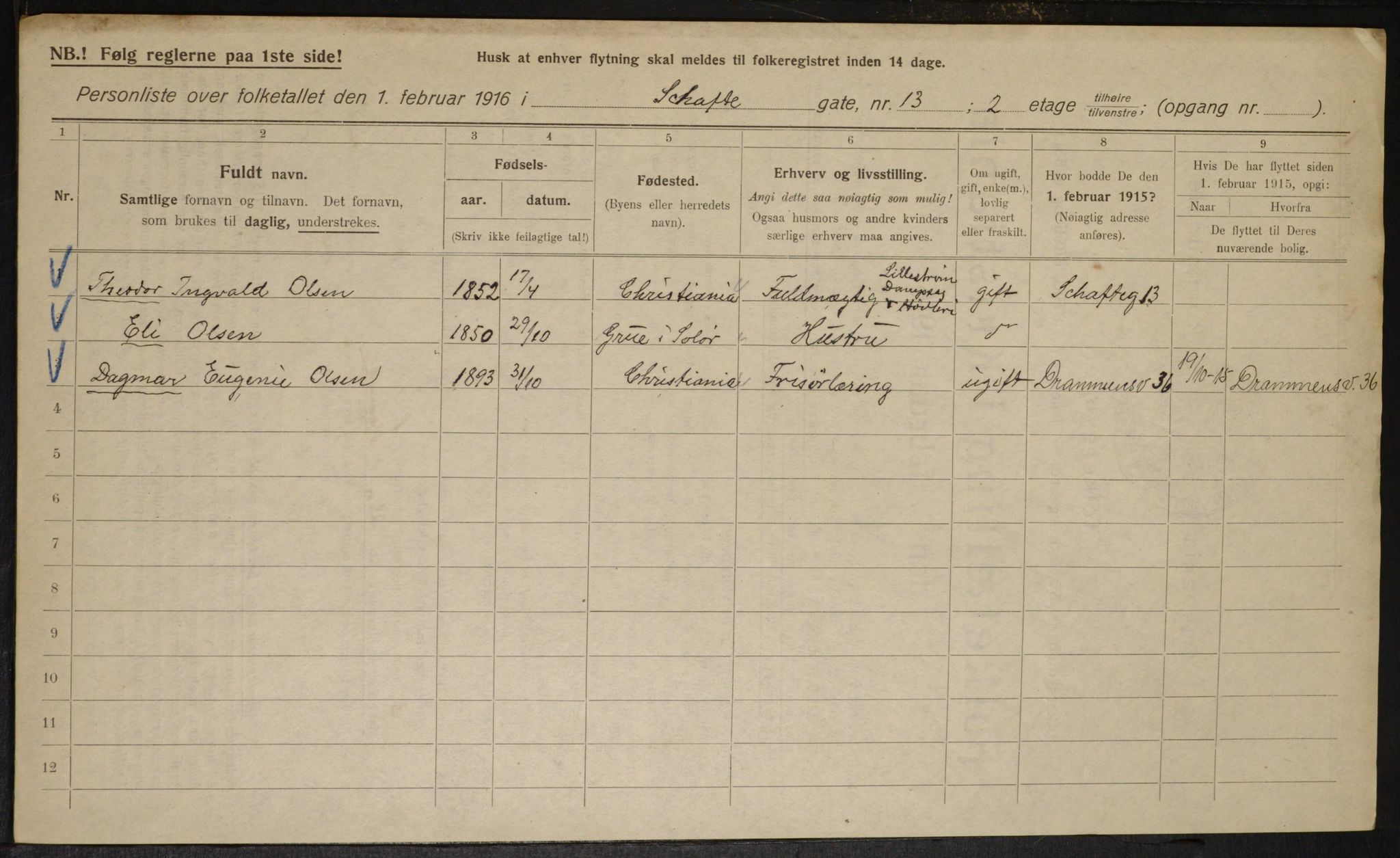 OBA, Municipal Census 1916 for Kristiania, 1916, p. 91624