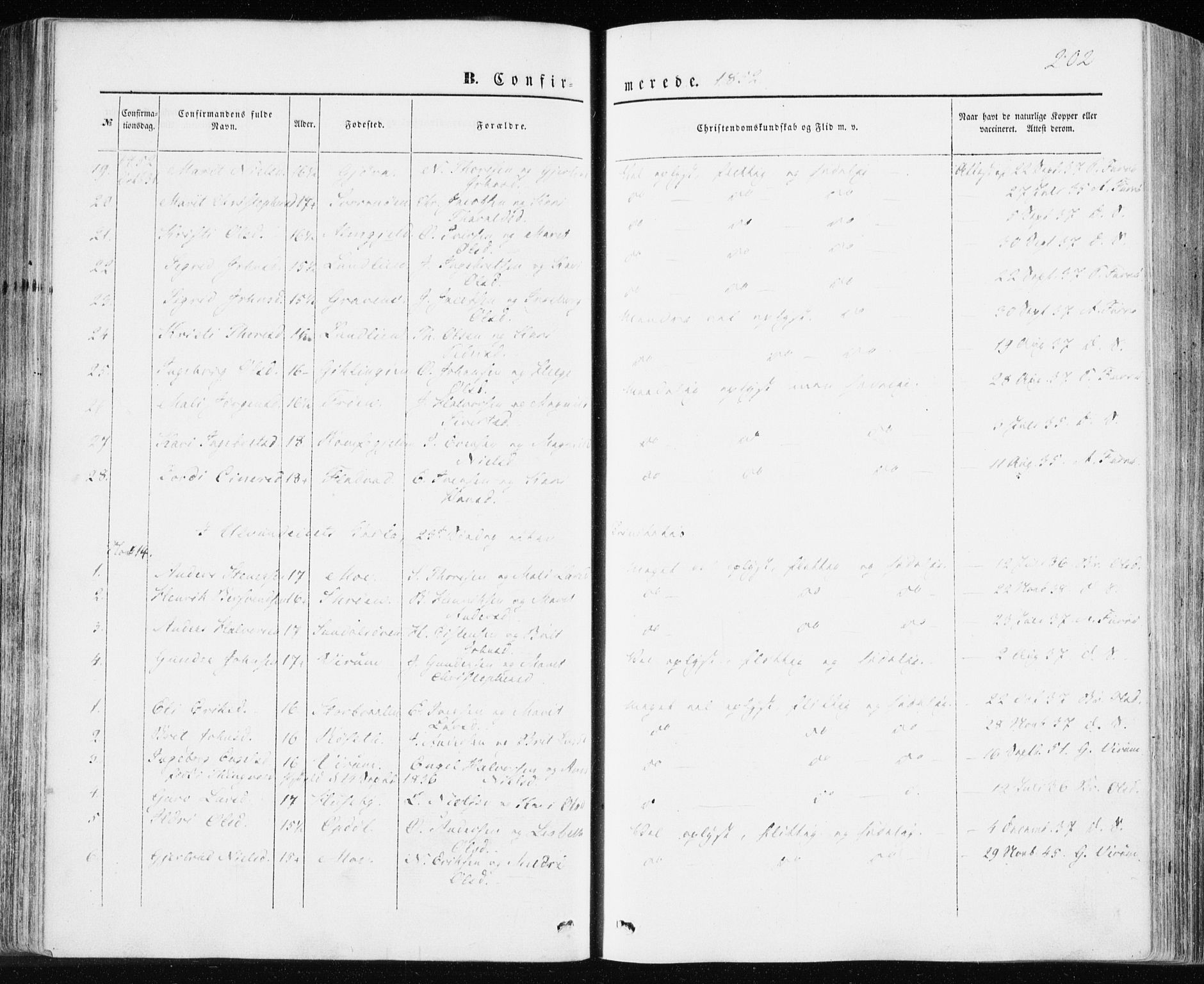 Ministerialprotokoller, klokkerbøker og fødselsregistre - Møre og Romsdal, SAT/A-1454/590/L1013: Parish register (official) no. 590A05, 1847-1877, p. 202