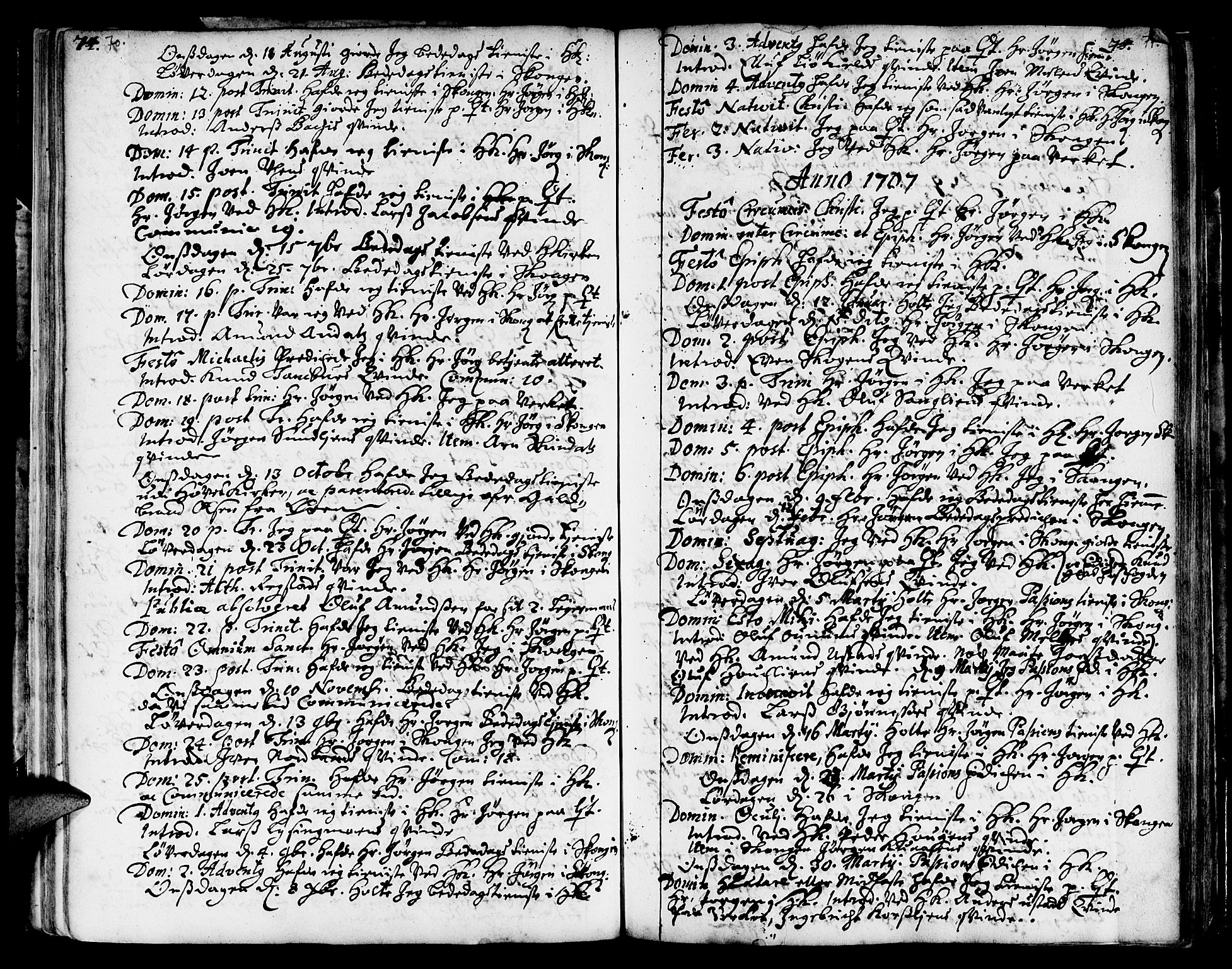 Ministerialprotokoller, klokkerbøker og fødselsregistre - Sør-Trøndelag, SAT/A-1456/668/L0801: Parish register (official) no. 668A01, 1695-1716, p. 70-71