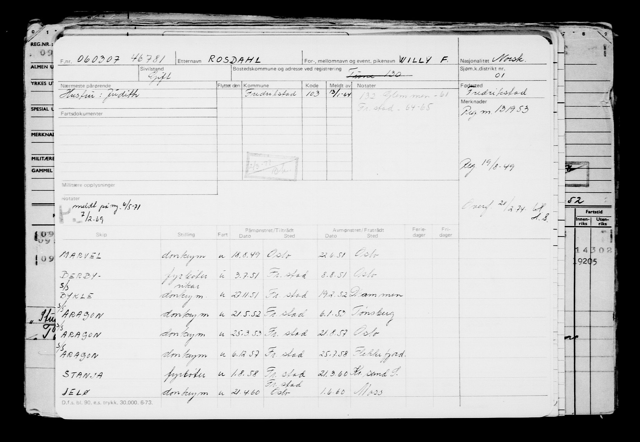 Direktoratet for sjømenn, AV/RA-S-3545/G/Gb/L0070: Hovedkort, 1907, p. 81