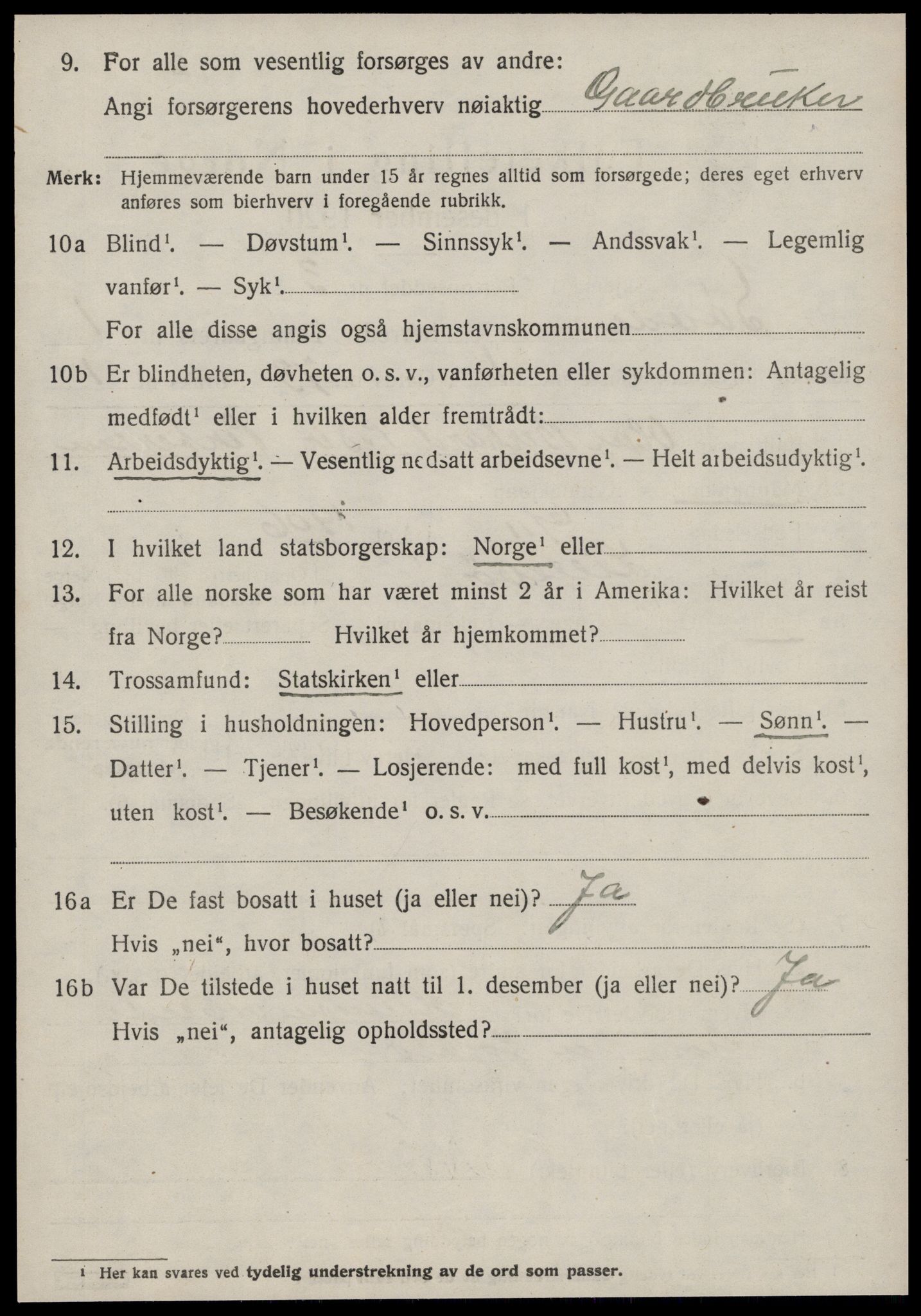 SAT, 1920 census for Syvde, 1920, p. 425