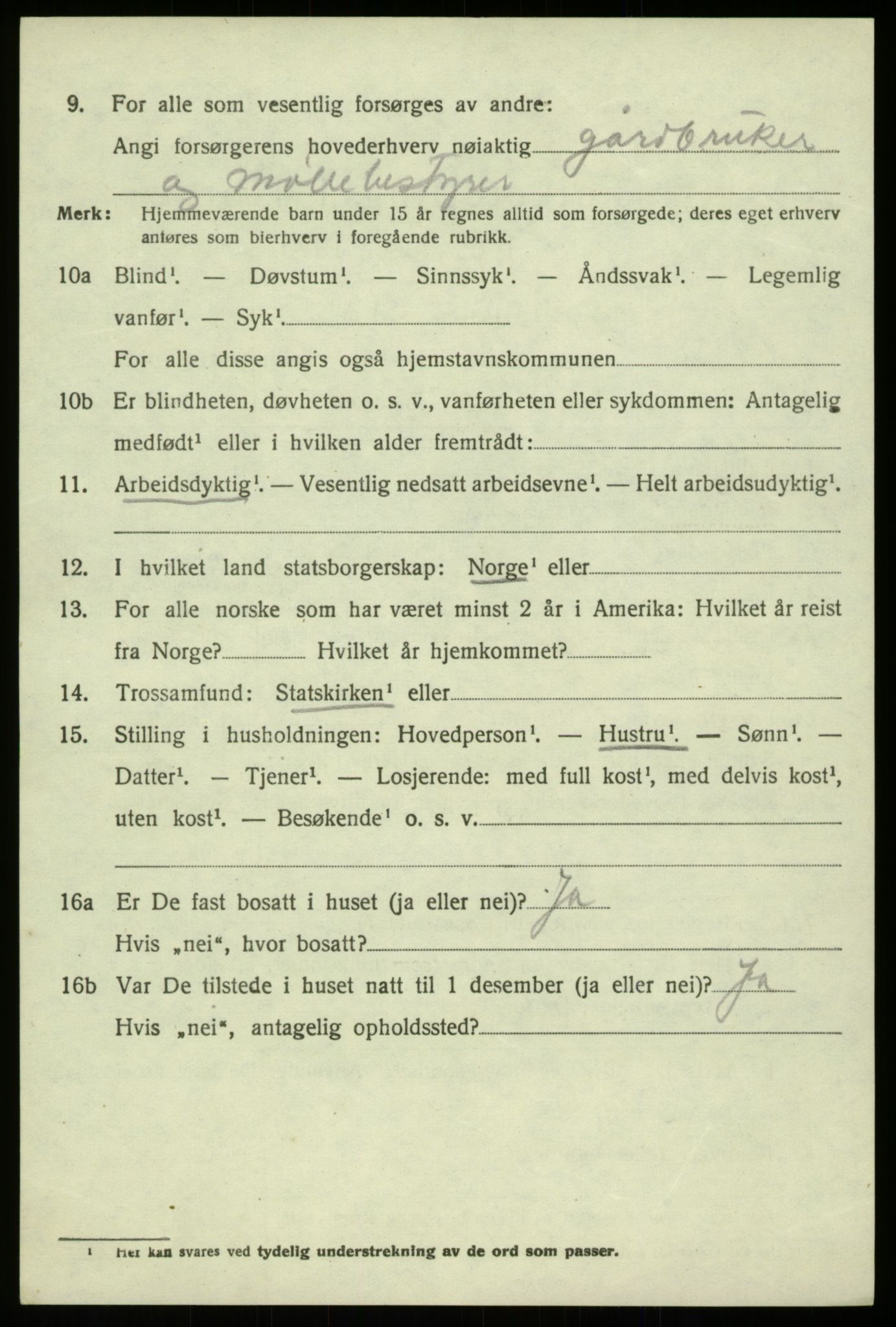 SAB, 1920 census for Hosanger, 1920, p. 4236