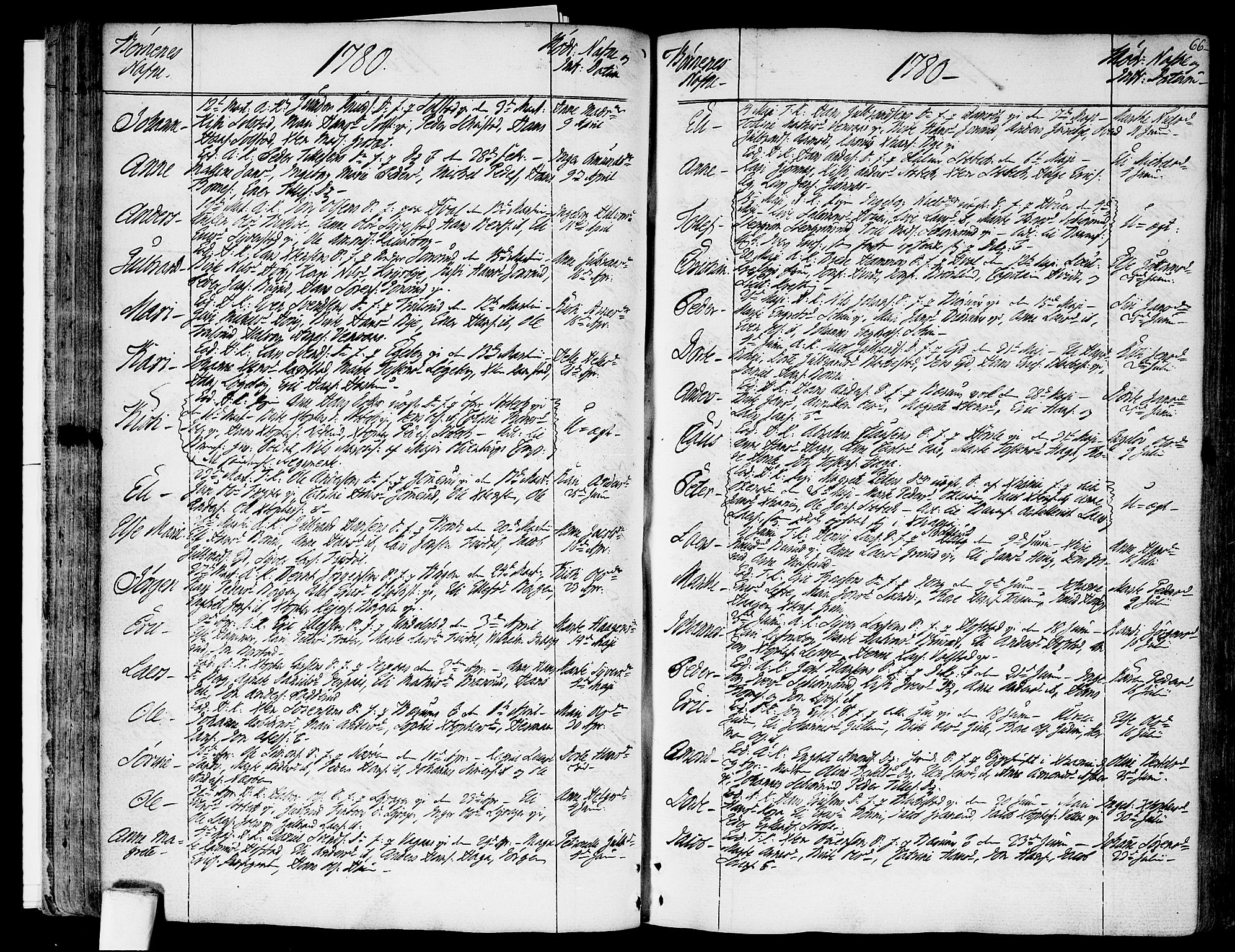 Asker prestekontor Kirkebøker, SAO/A-10256a/F/Fa/L0003: Parish register (official) no. I 3, 1767-1807, p. 66