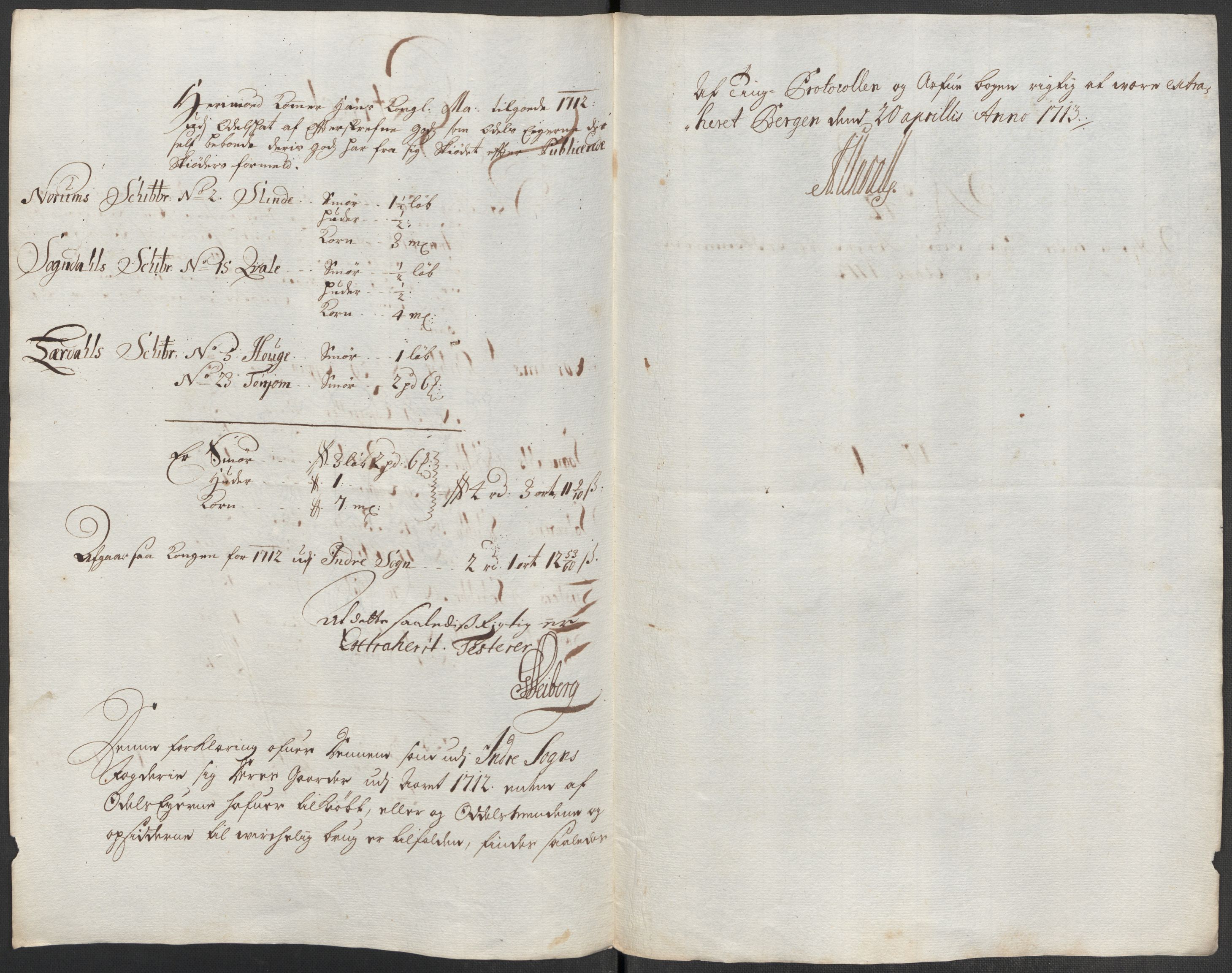 Rentekammeret inntil 1814, Reviderte regnskaper, Fogderegnskap, RA/EA-4092/R52/L3318: Fogderegnskap Sogn, 1712, p. 335