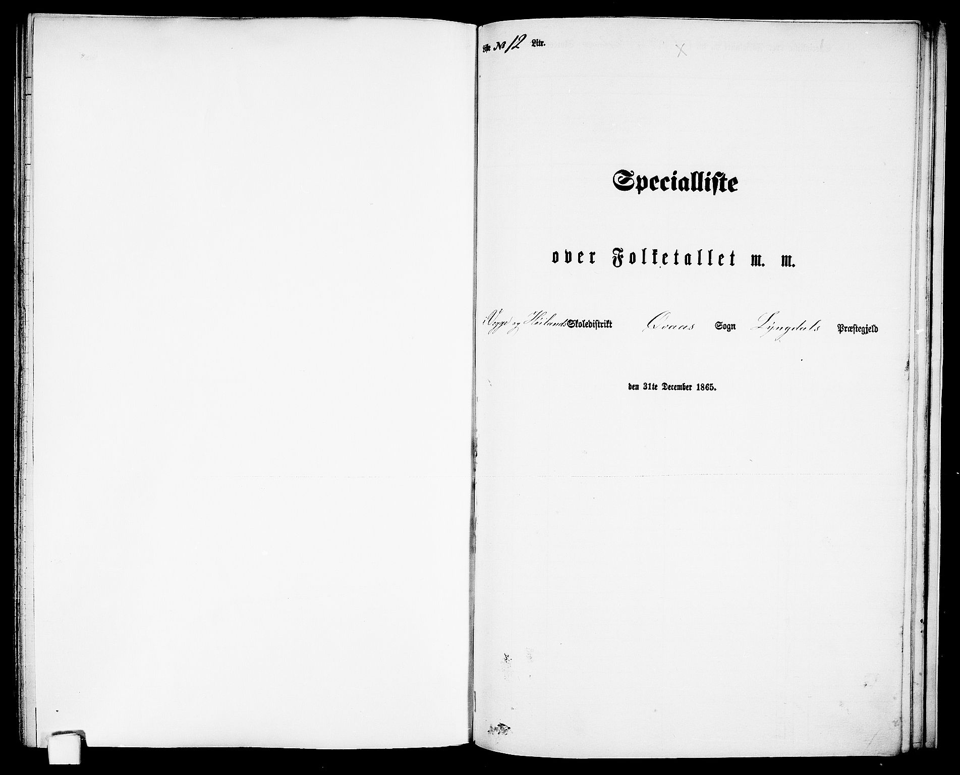 RA, 1865 census for Lyngdal, 1865, p. 226