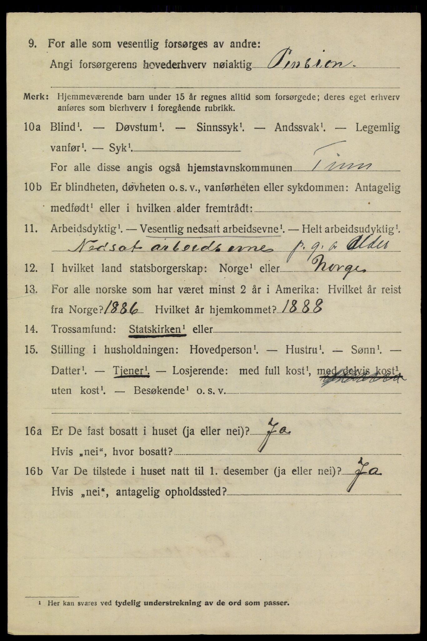 SAKO, 1920 census for Tinn, 1920, p. 7949