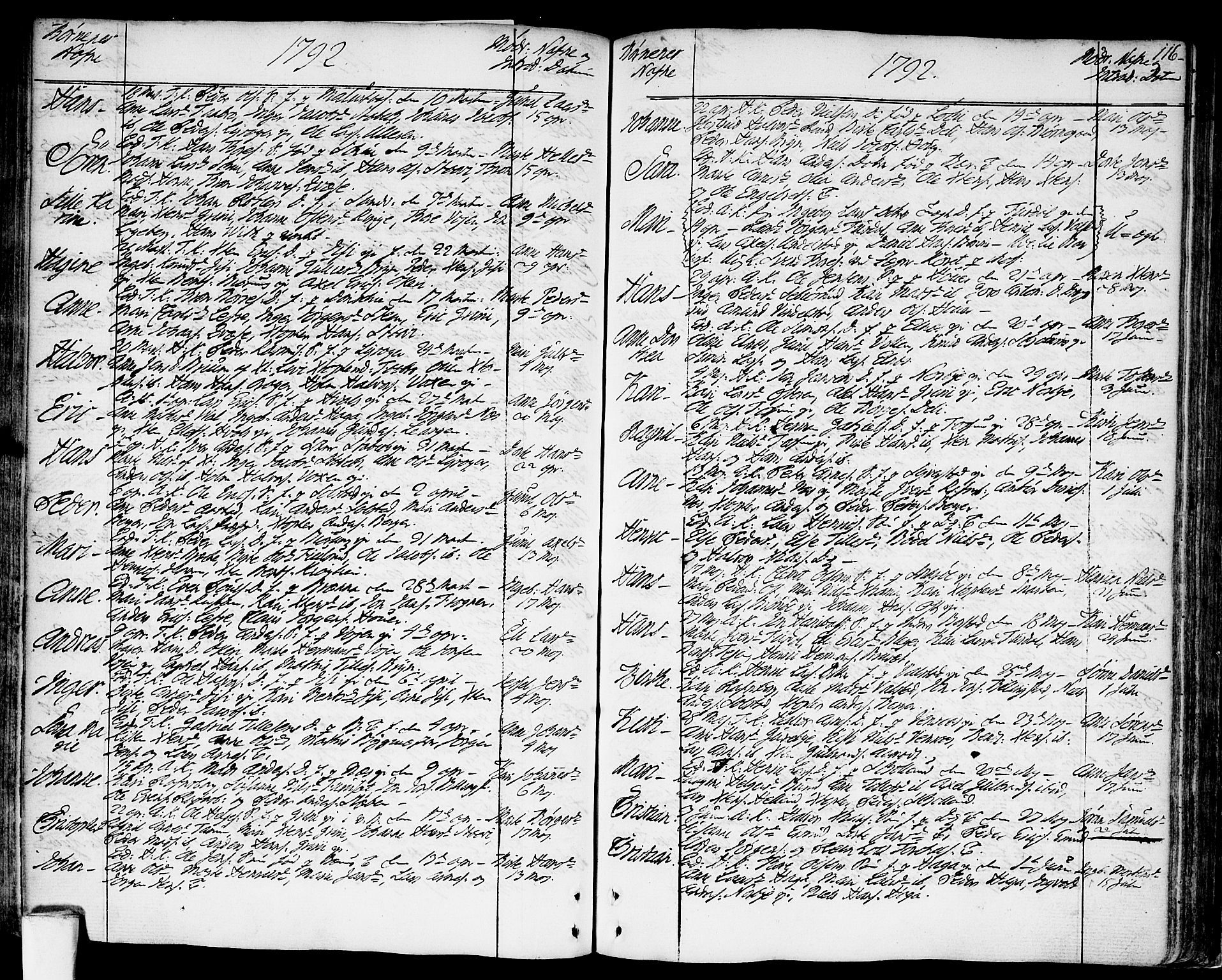 Asker prestekontor Kirkebøker, SAO/A-10256a/F/Fa/L0003: Parish register (official) no. I 3, 1767-1807, p. 116