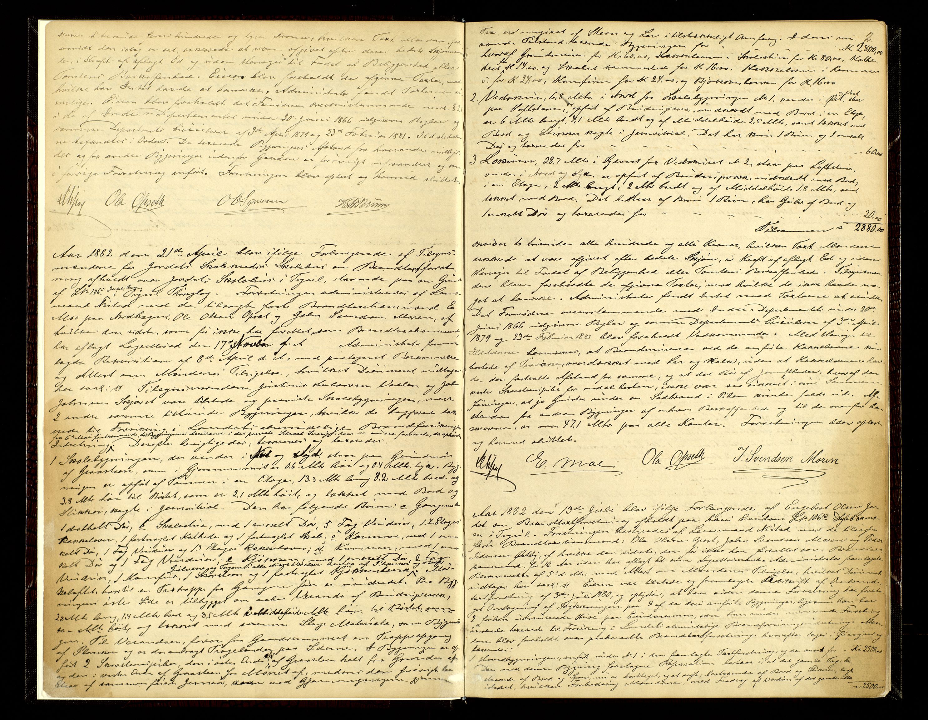 Norges Brannkasse, Trysil, AV/SAH-NBRANT-021/F/L0003: Branntakstprotokoll, 1882-1891, p. 1b-2a