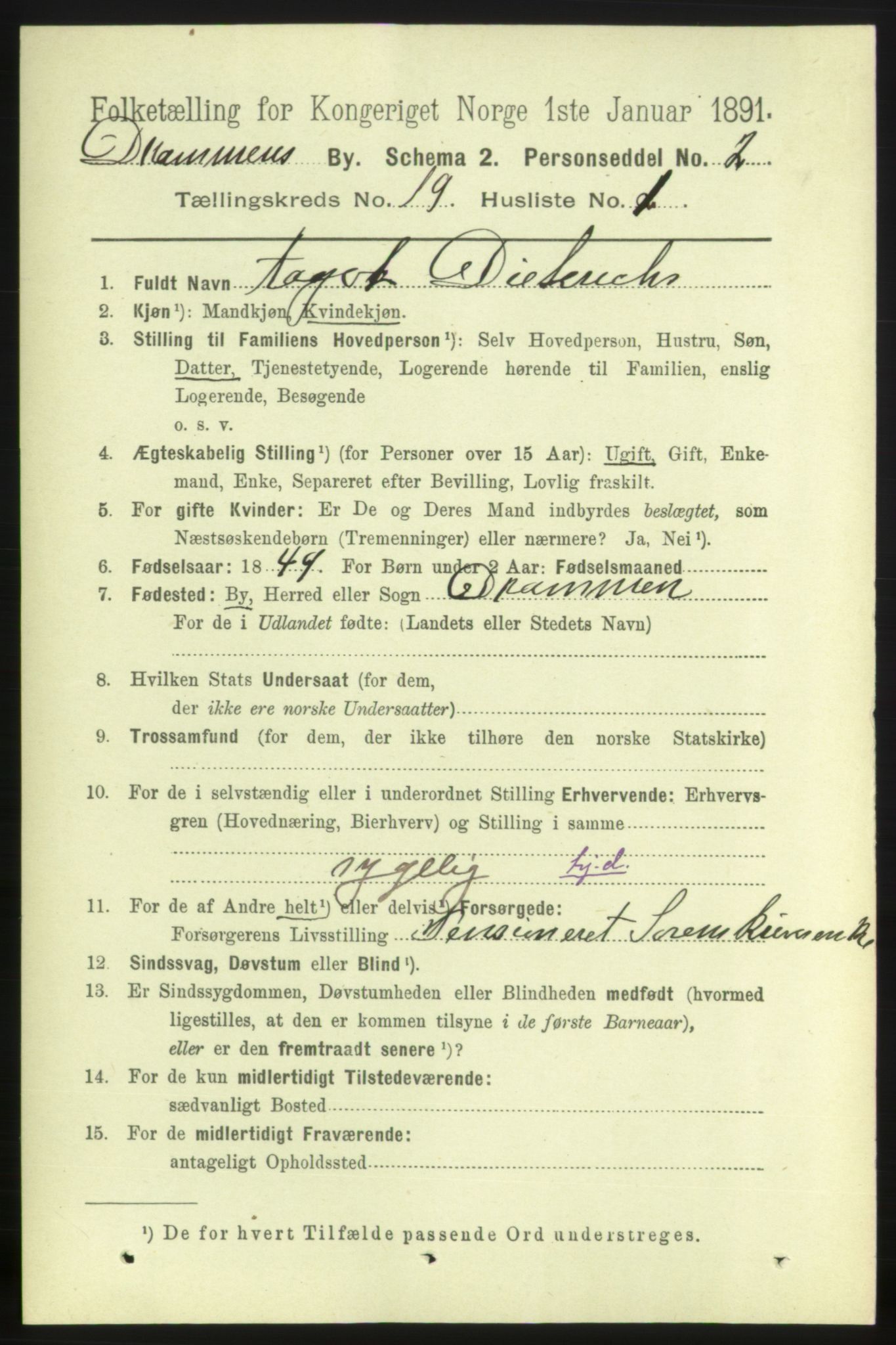 RA, 1891 census for 0602 Drammen, 1891, p. 12004