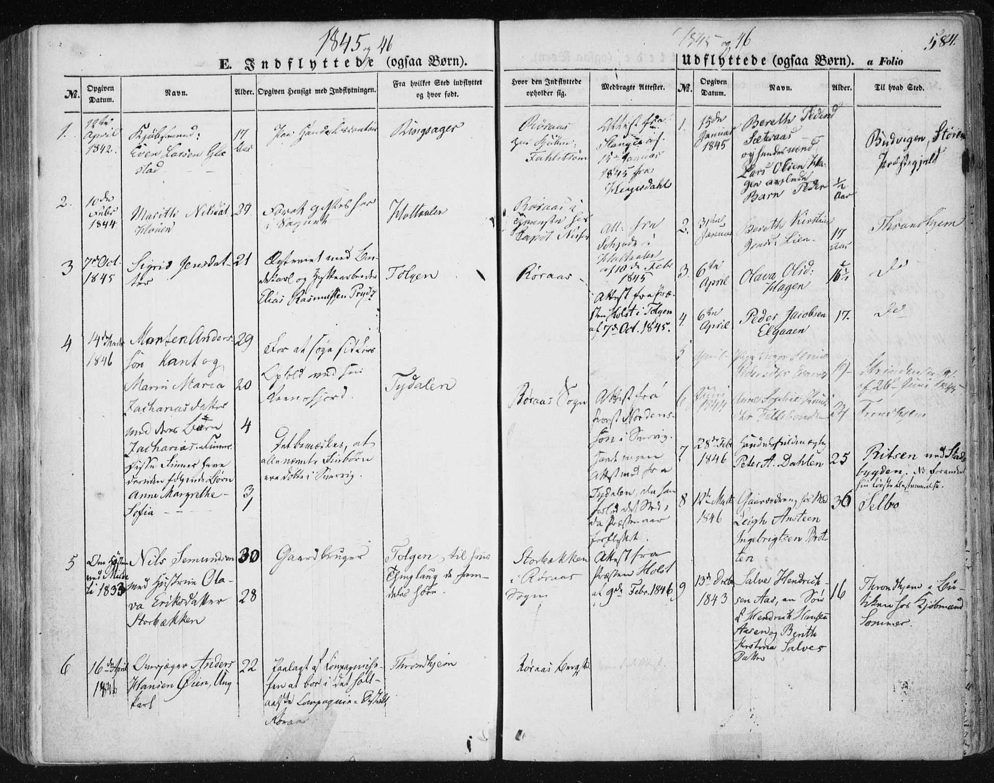 Ministerialprotokoller, klokkerbøker og fødselsregistre - Sør-Trøndelag, SAT/A-1456/681/L0931: Parish register (official) no. 681A09, 1845-1859, p. 584