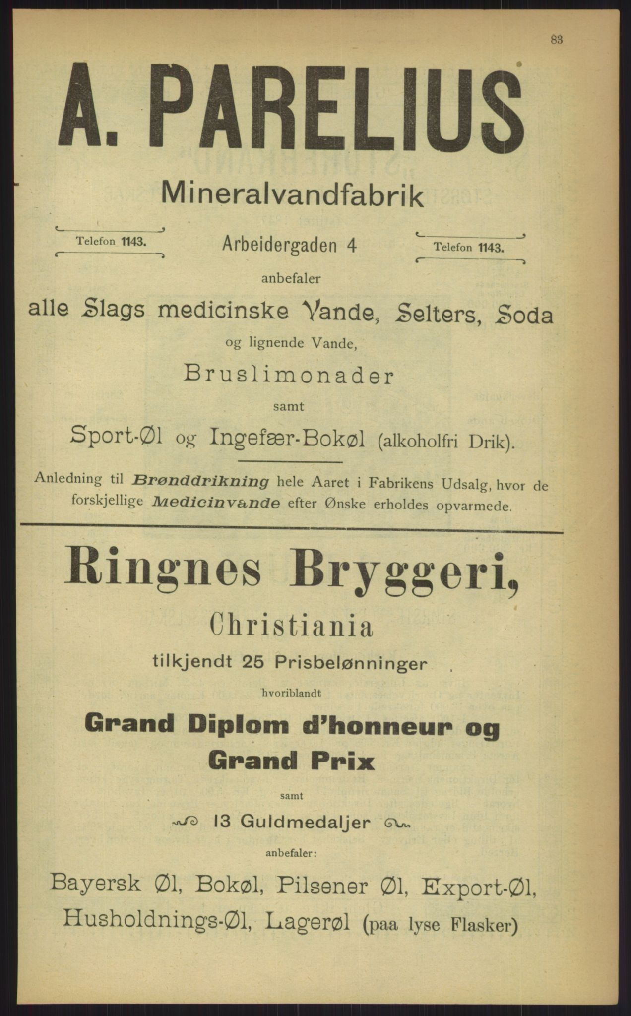 Kristiania/Oslo adressebok, PUBL/-, 1903, p. 83