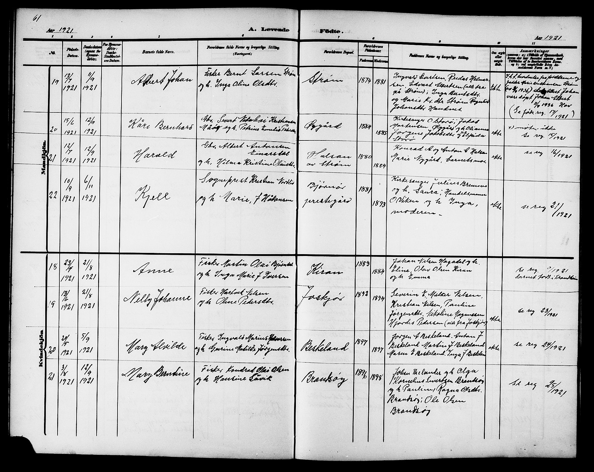 Ministerialprotokoller, klokkerbøker og fødselsregistre - Sør-Trøndelag, AV/SAT-A-1456/657/L0717: Parish register (copy) no. 657C04, 1904-1923, p. 61