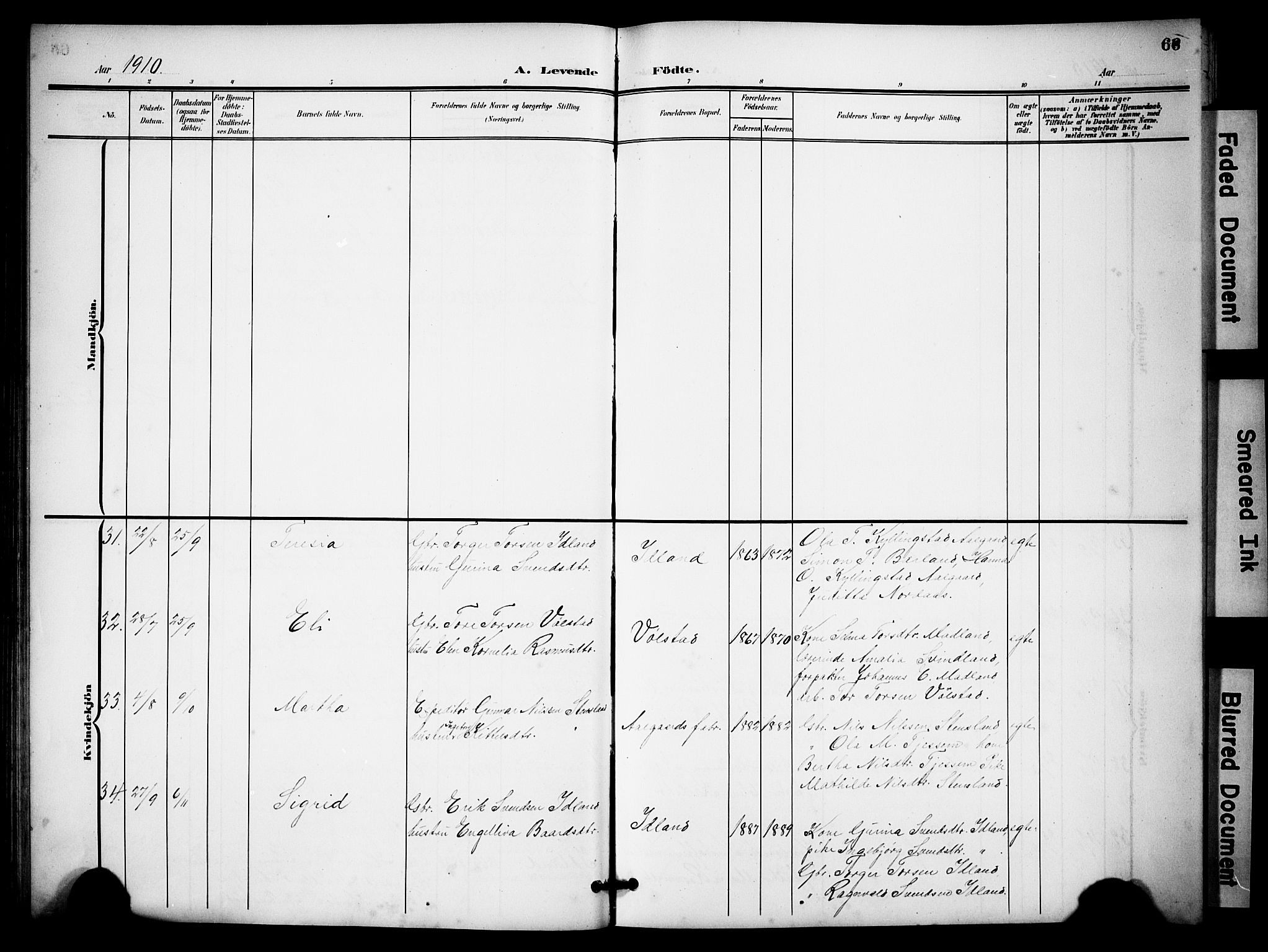 Lye sokneprestkontor, SAST/A-101794/001/30BB/L0009: Parish register (copy) no. B 9, 1902-1923, p. 66