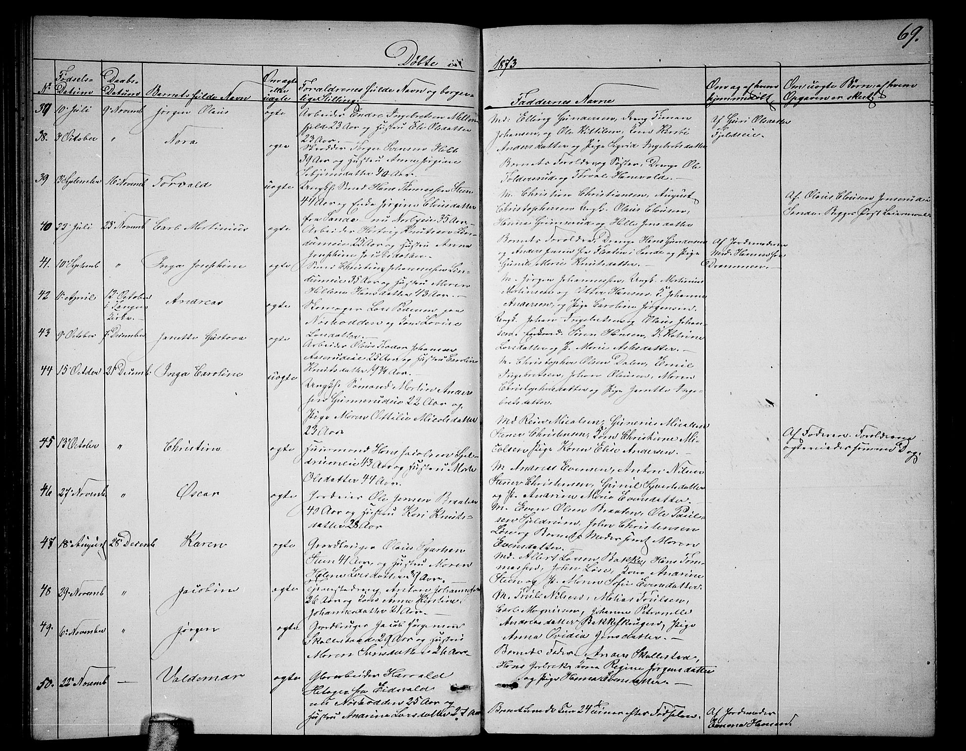 Skoger kirkebøker, AV/SAKO-A-59/G/Ga/L0002: Parish register (copy) no. I 2, 1860-1880, p. 69