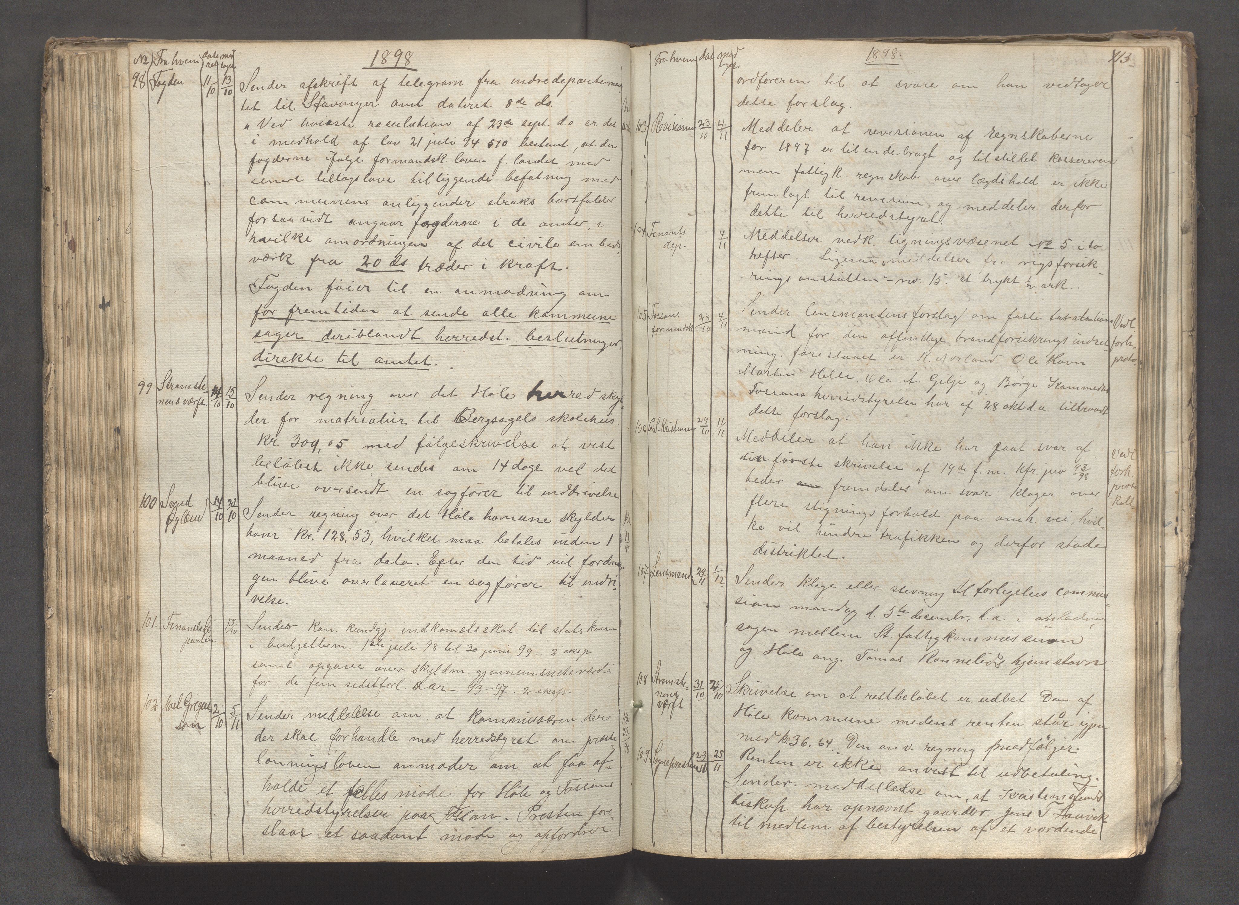 Høle kommune - Formannskapet, IKAR/K-100021/C/Ca/L0001: Journal, 1842-1914, p. 113