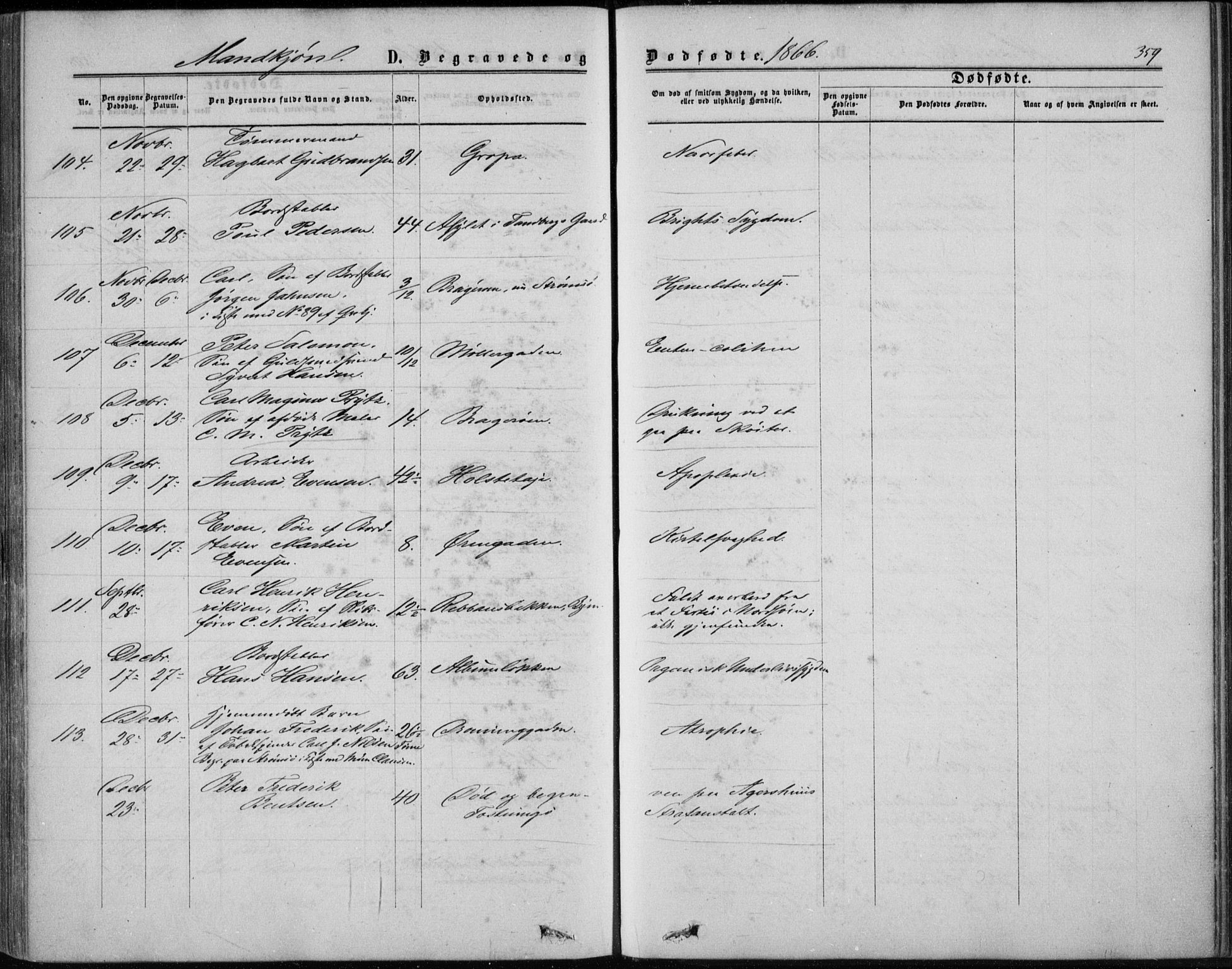 Bragernes kirkebøker, AV/SAKO-A-6/F/Fb/L0003: Parish register (official) no. II 3, 1860-1868, p. 359